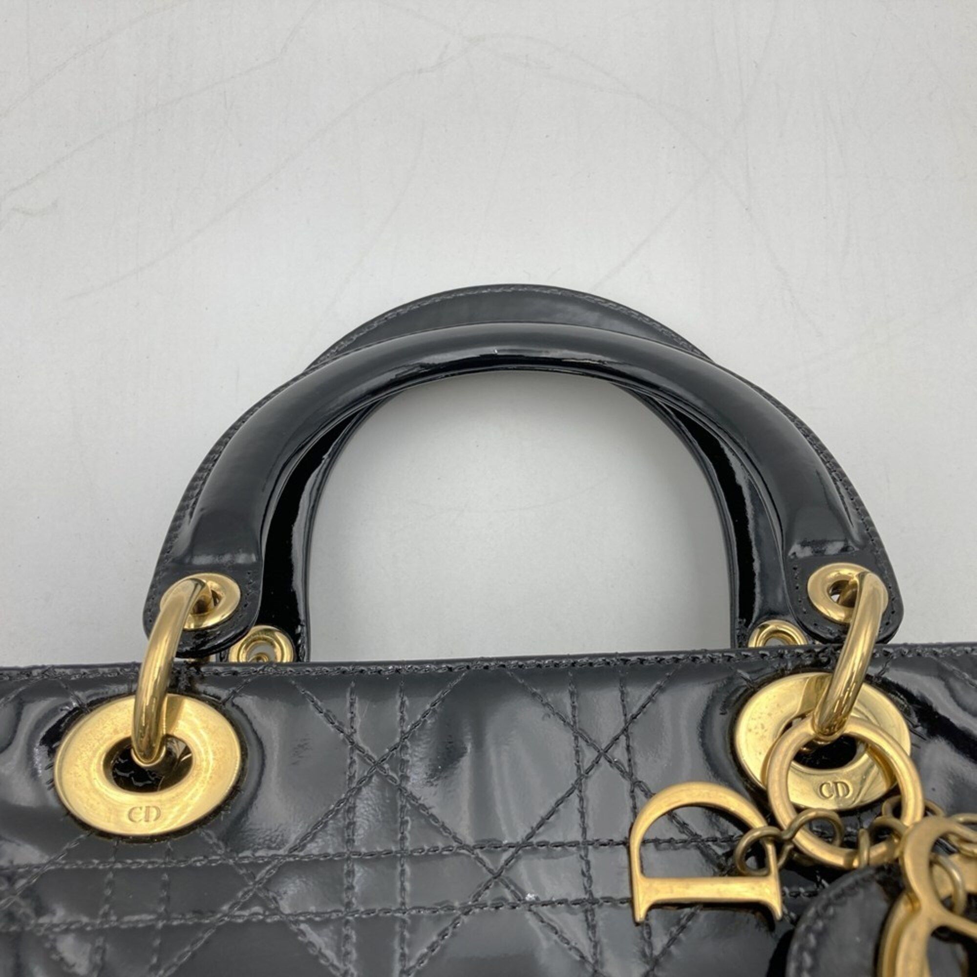 Leather Patent Leather Handbag (Pre-Owned) - Christian Dior - Modalova