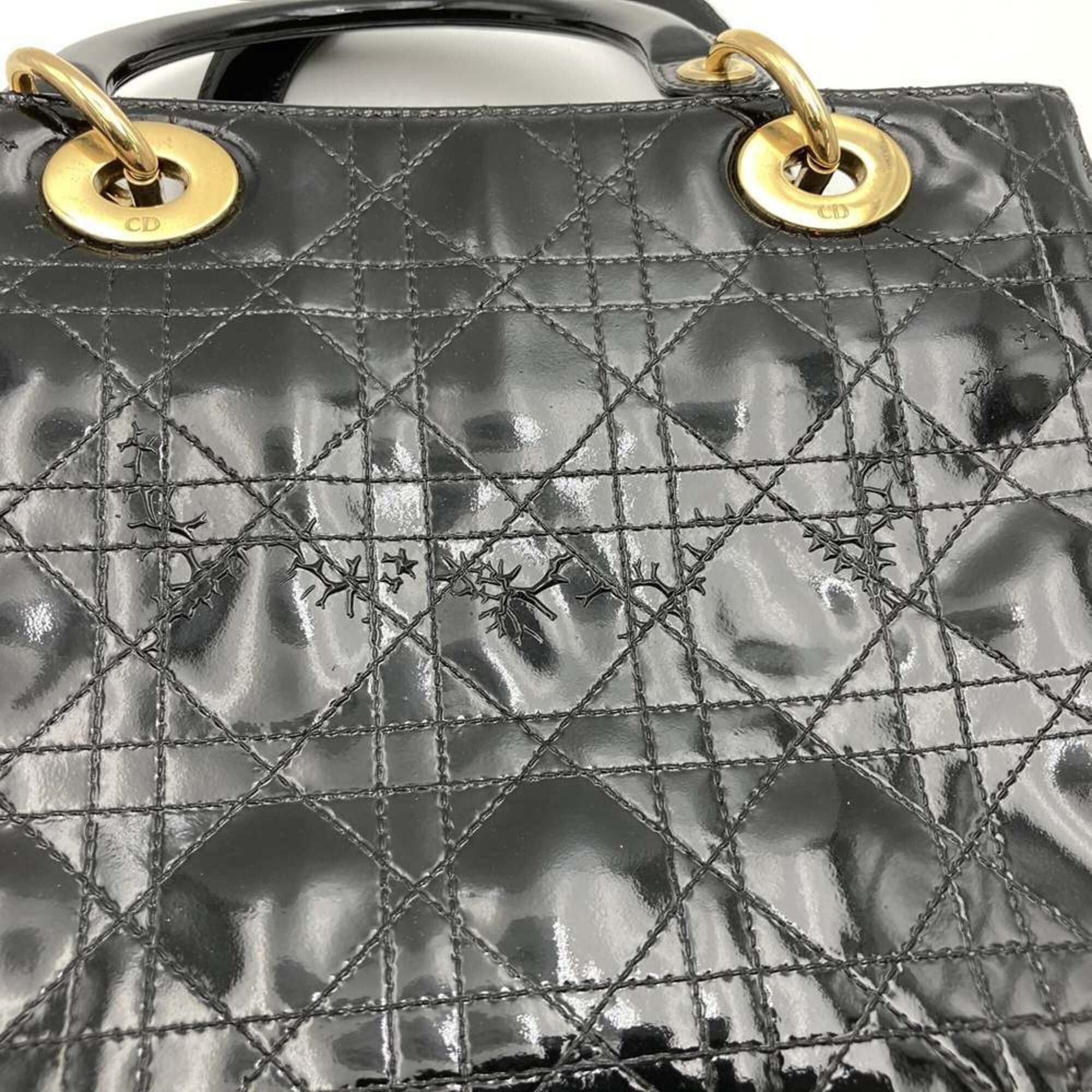 Leather Patent Leather Handbag (Pre-Owned) - Christian Dior - Modalova