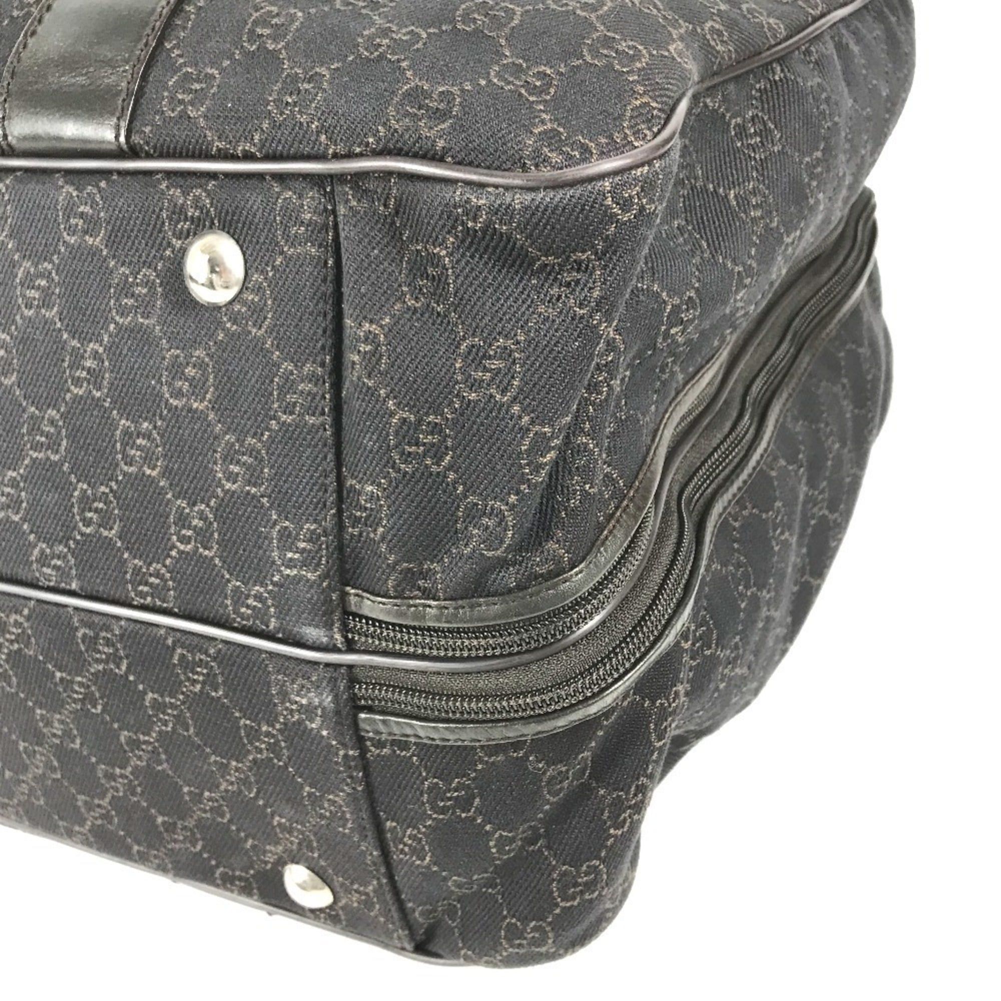Gg Canvas Leather Boston Bag (Pre-Owned) - Gucci - Modalova
