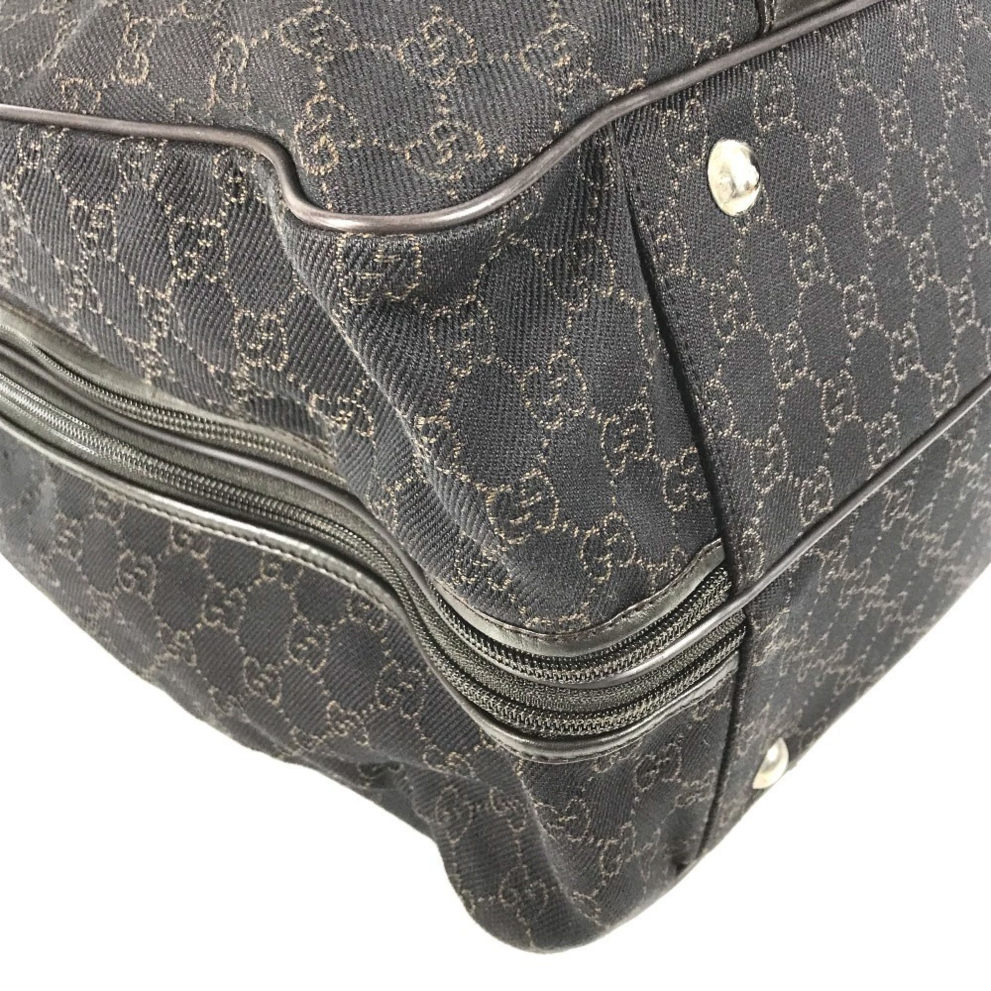 Gg Canvas Leather Boston Bag (Pre-Owned) - Gucci - Modalova