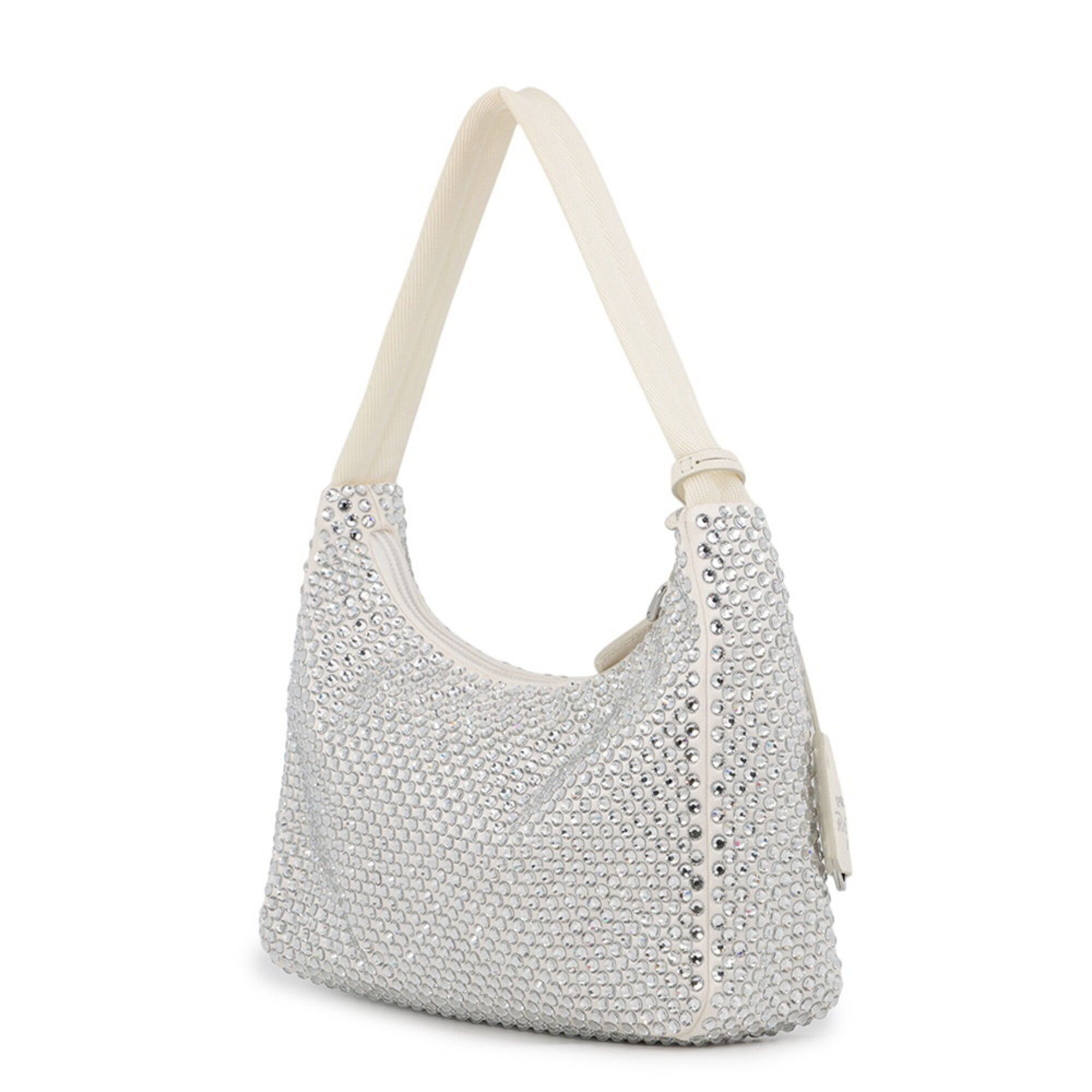 Rhinestone Saffiano Triangle Handbag (Pre-Owned) - Prada - Modalova