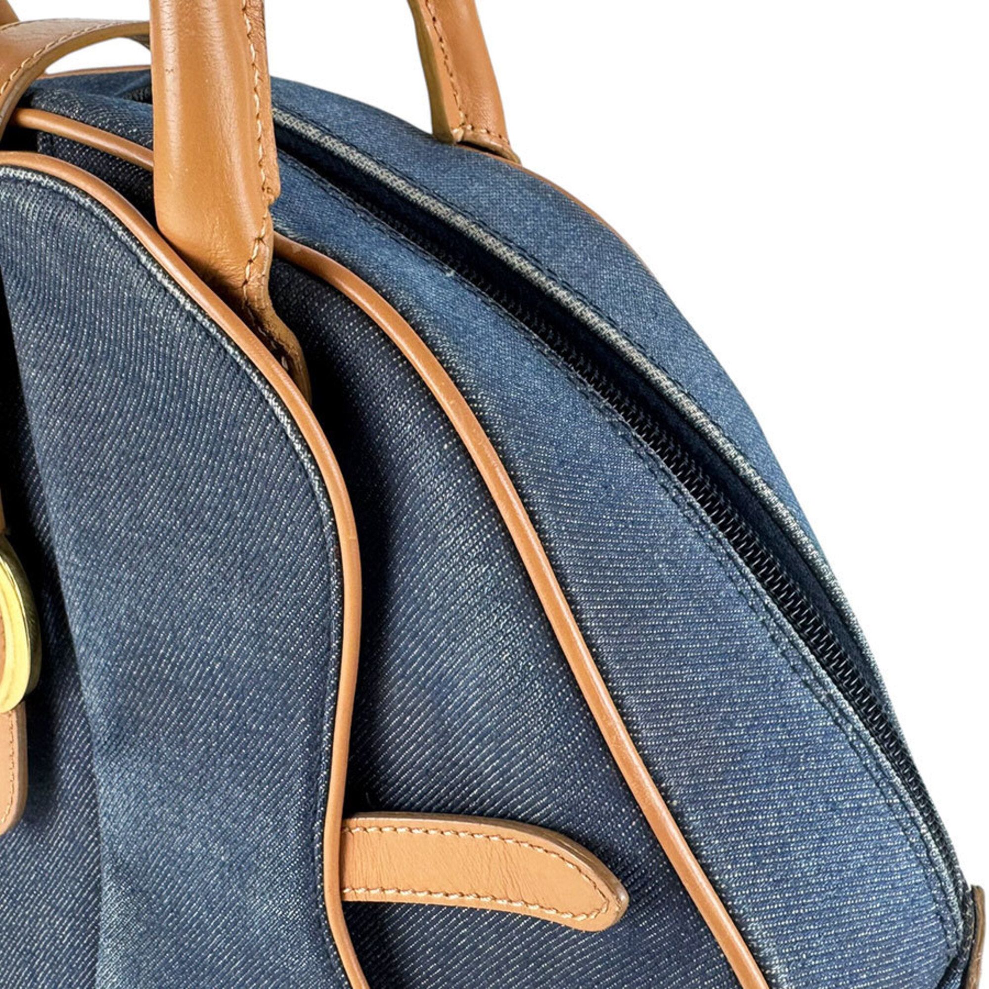 Denim Leather Handbag (Pre-Owned) - Christian Dior - Modalova