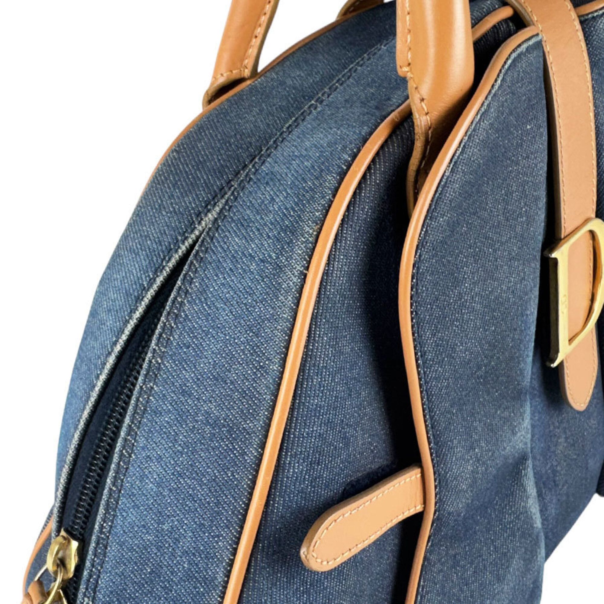 Denim Leather Handbag (Pre-Owned) - Christian Dior - Modalova
