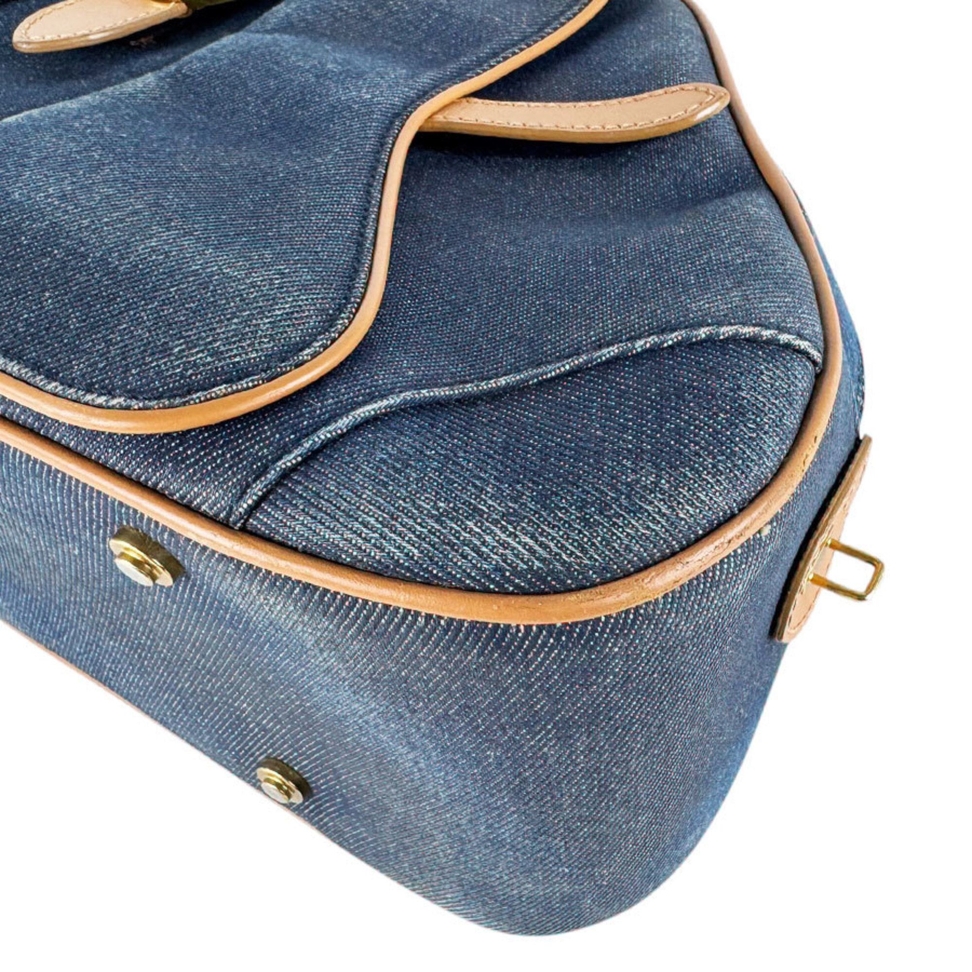 Denim Leather Handbag (Pre-Owned) - Christian Dior - Modalova