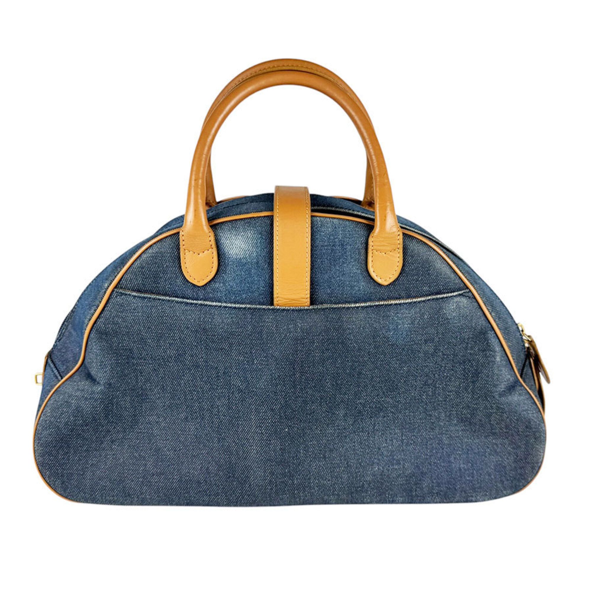 Denim Leather Handbag (Pre-Owned) - Christian Dior - Modalova