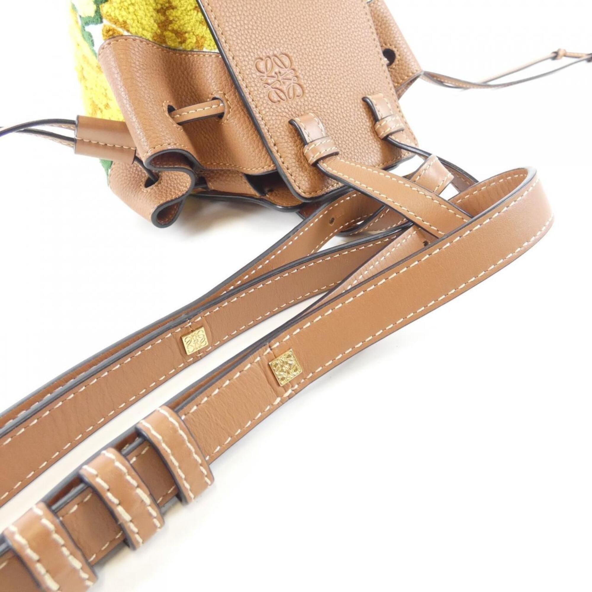 Canvas Leather Shoulder Bag (Pre-Owned) - Loewe - Modalova
