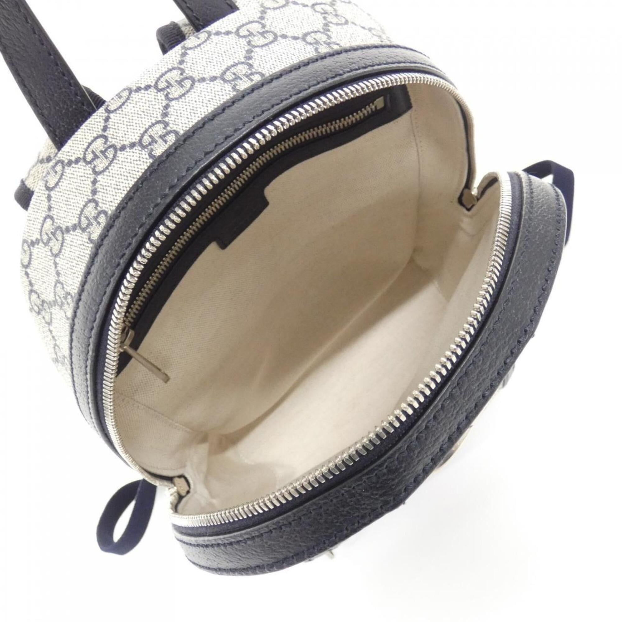 Gg Supreme Canvas Leather Backpack (Pre-Owned) - Gucci - Modalova