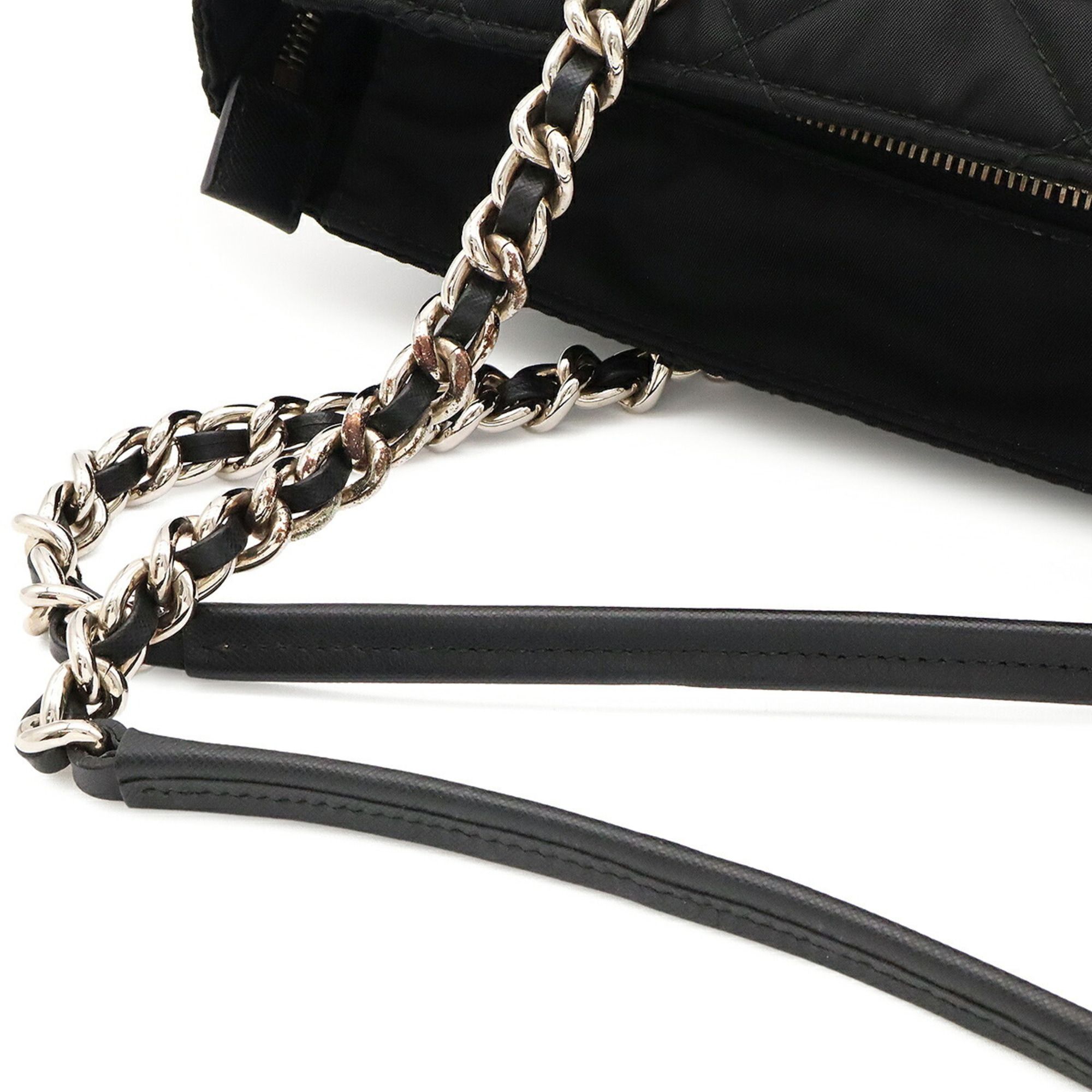 Nylon Leather Shoulder Bag Tote Bag (Pre-Owned) - Prada - Modalova