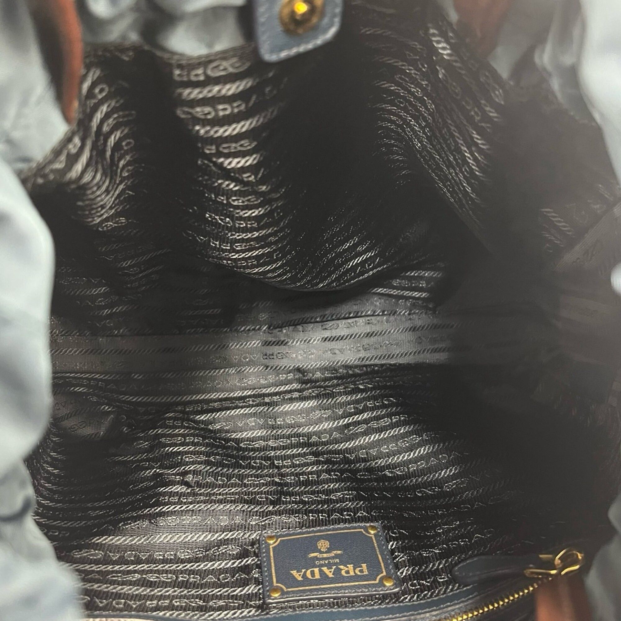 Nylon Leather Shoulder Bag Tote Bag (Pre-Owned) - Prada - Modalova