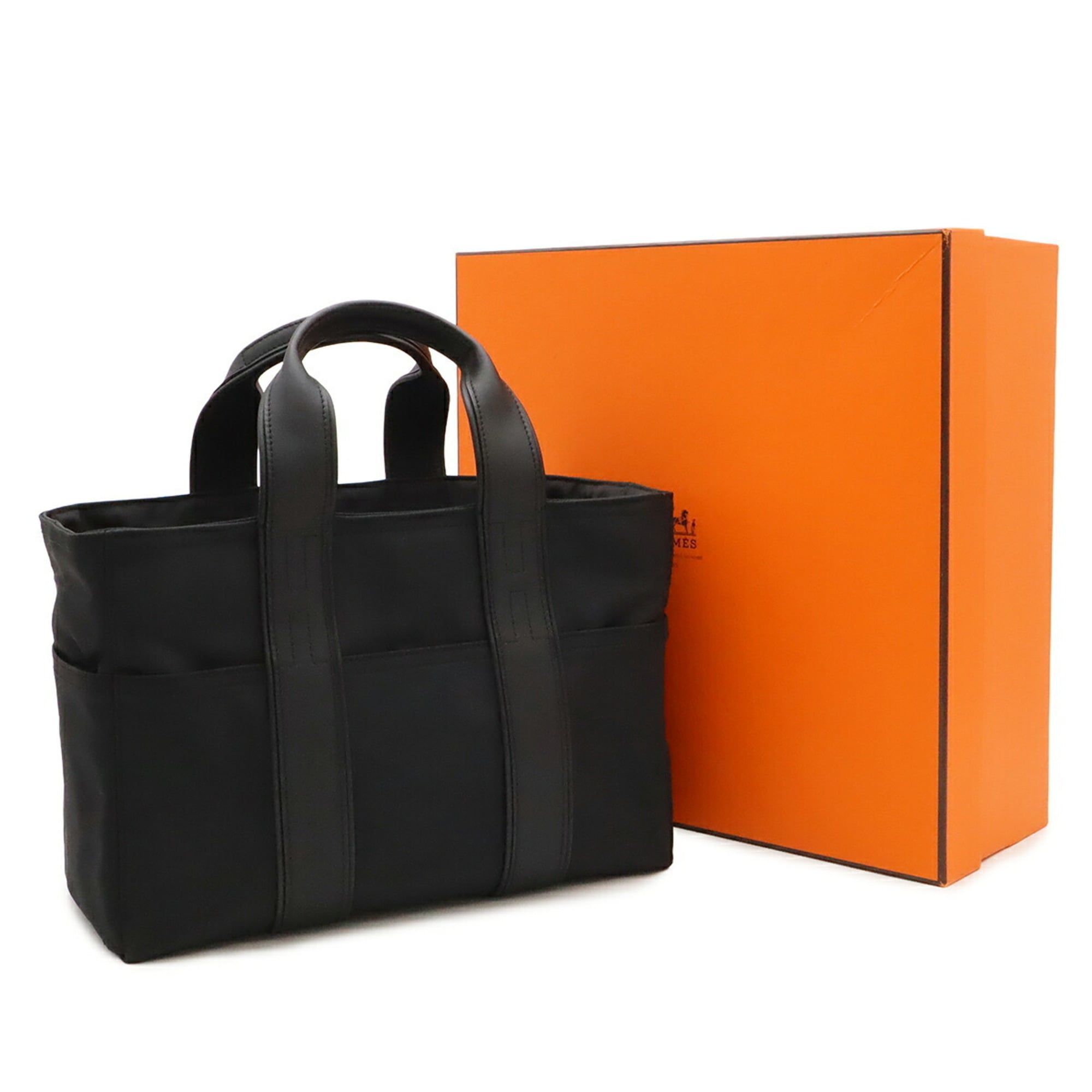 Acapulco Nylon Leather Handbag Tote Bag (Pre-Owned) - Hermes - Modalova