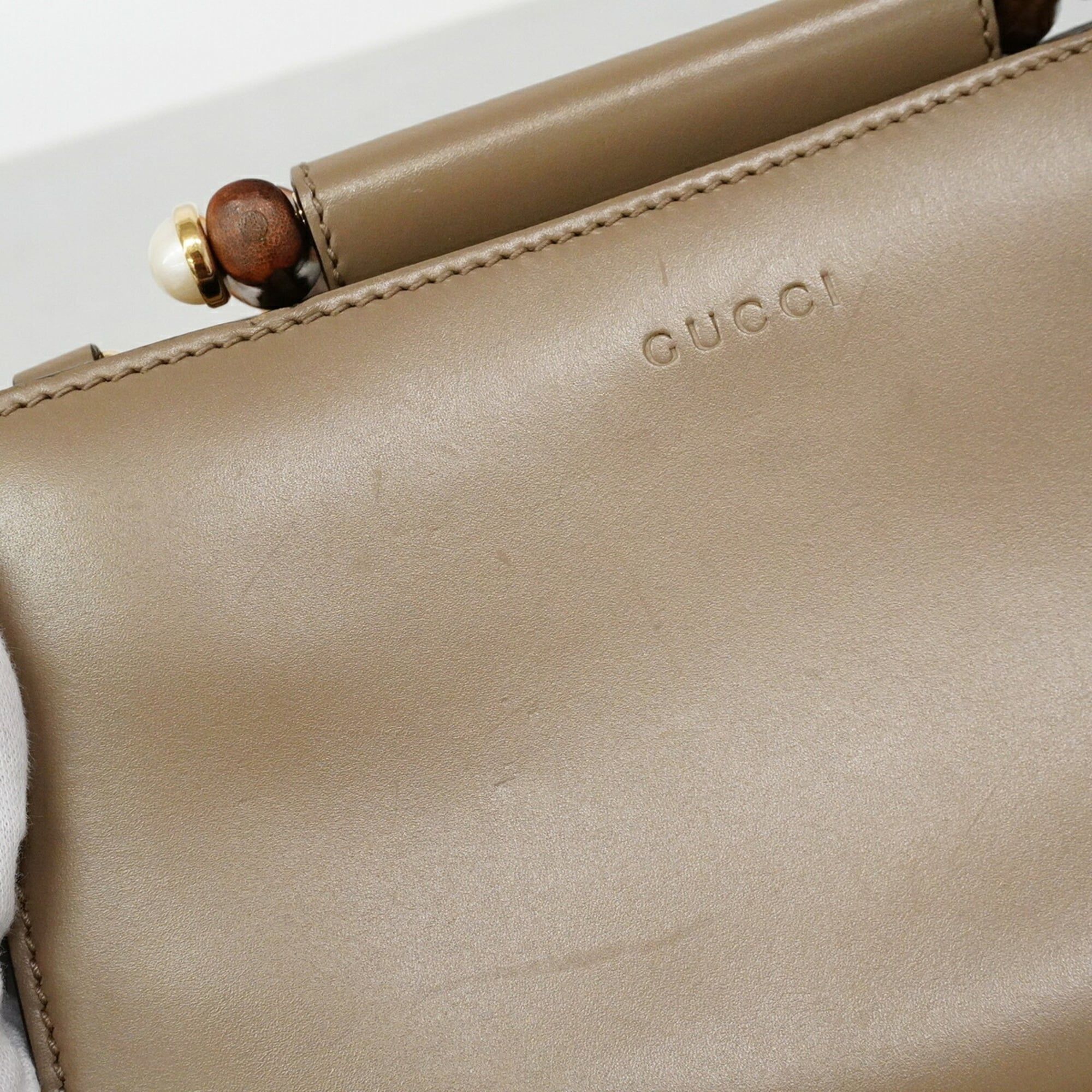 Leather Handbag (Pre-Owned) - Gucci - Modalova