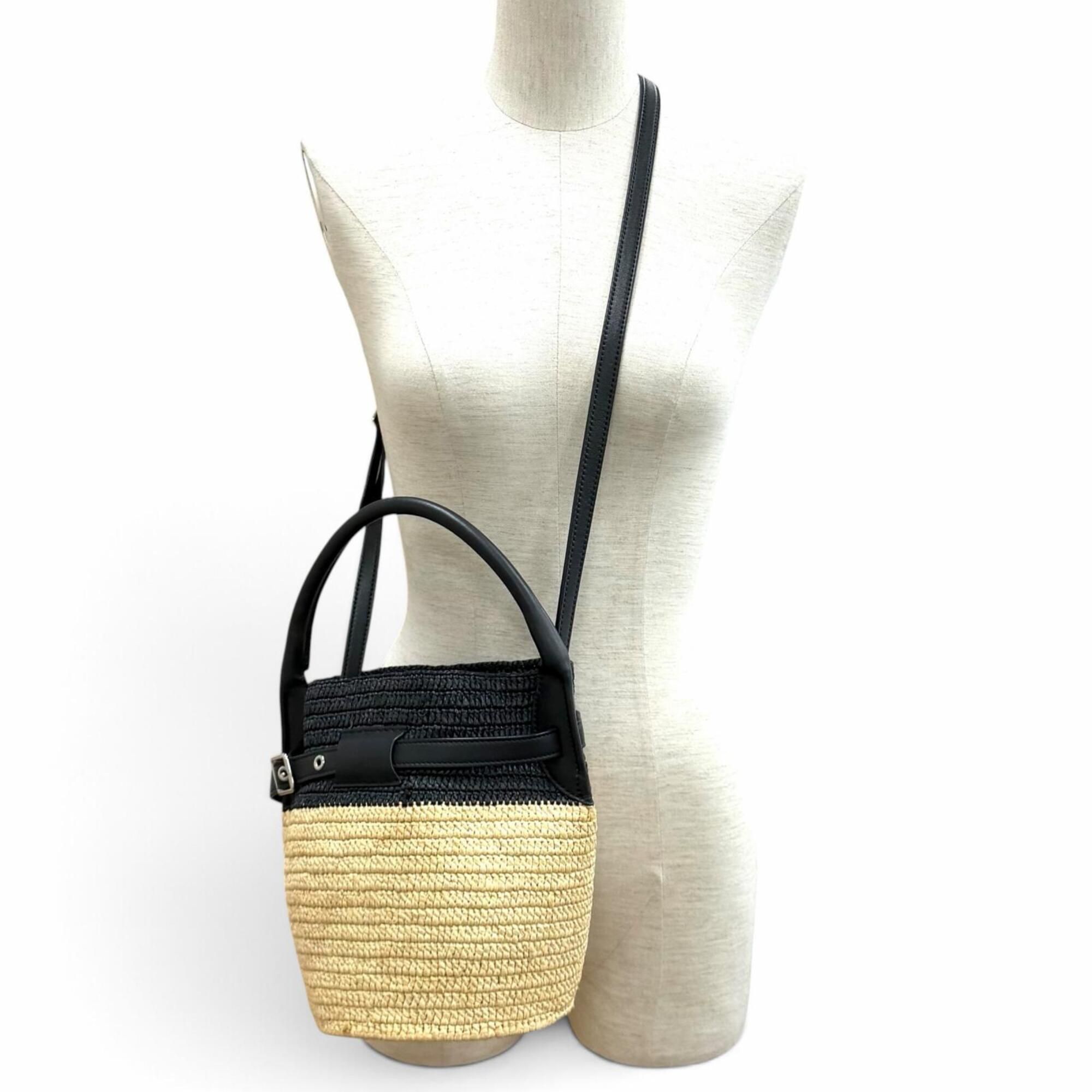 Raffia Leather Shoulder Bag (Pre-Owned) - Celine - Modalova