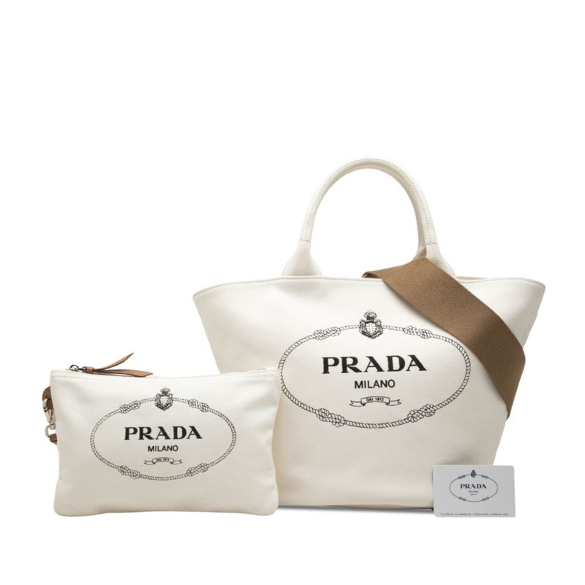 Canvas Pouch Shoulder Bag Tote Bag (Pre-Owned) - Prada - Modalova