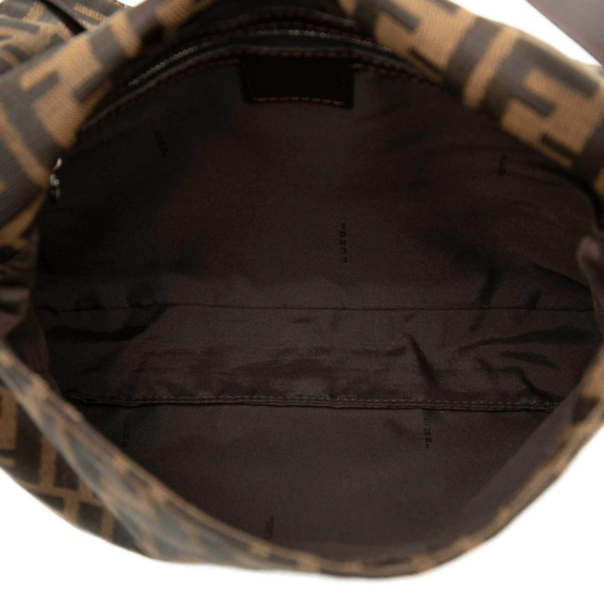 Zucca Canvas Leather Shoulder Bag (Pre-Owned) - Fendi - Modalova