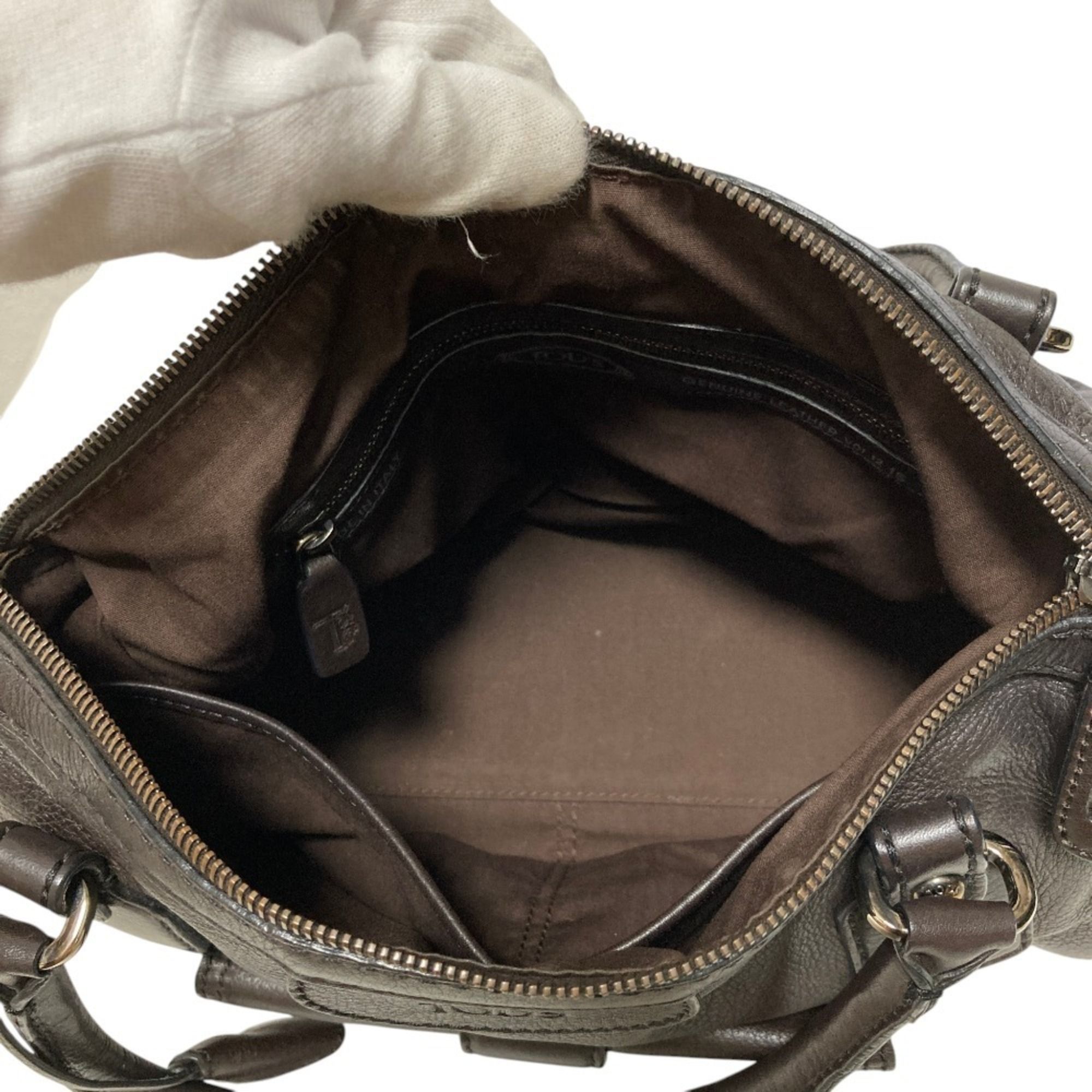 Leather Boston Bag Handbag (Pre-Owned) - Tod's - Modalova