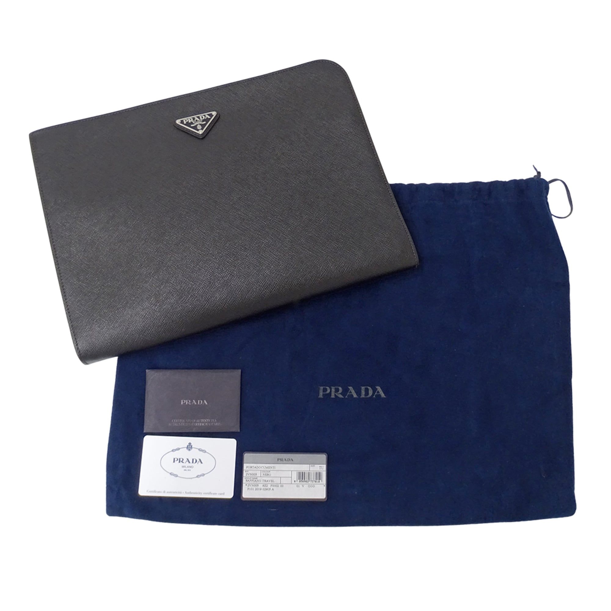 Saffiano Triangle Clutch Bag (Pre-Owned) - Prada - Modalova