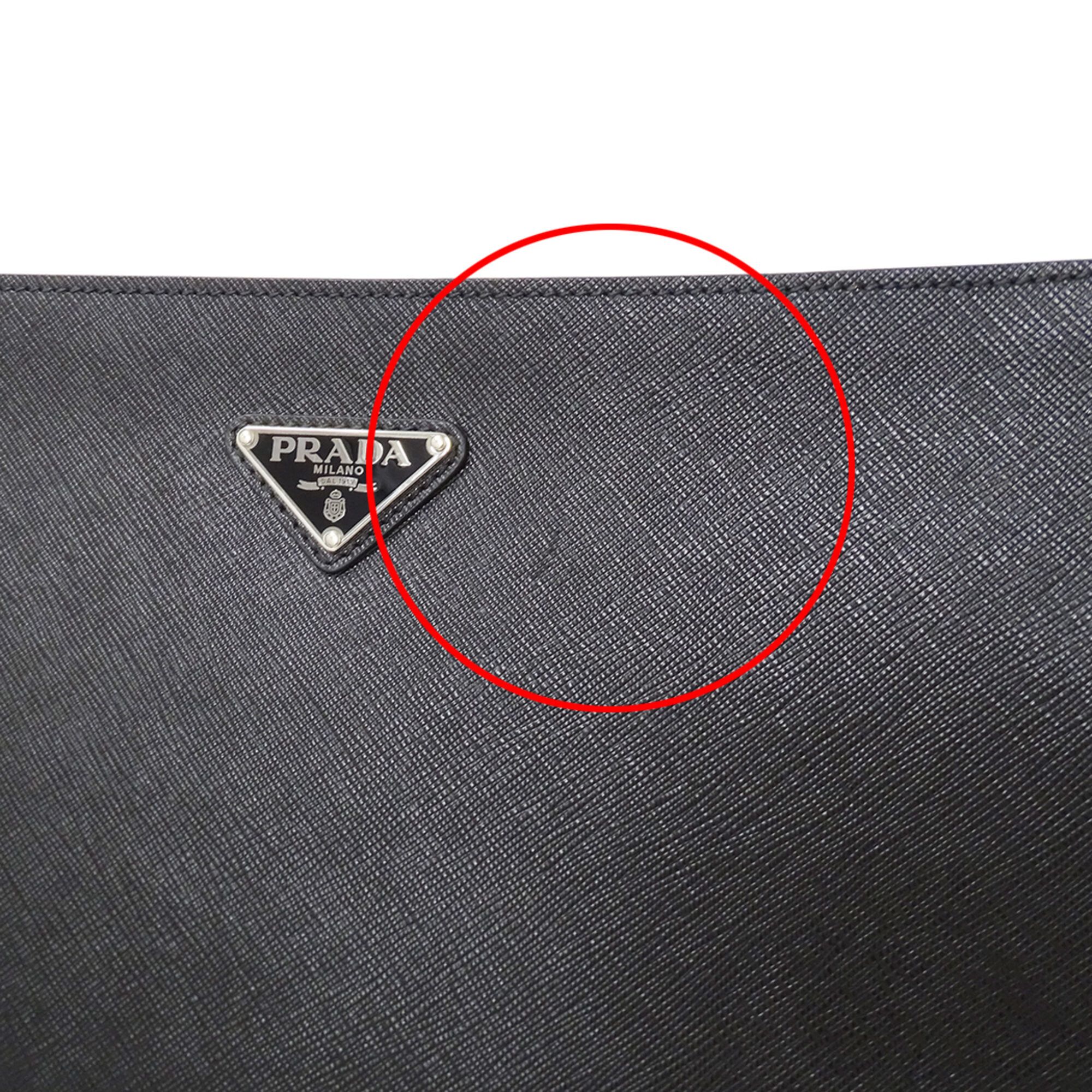 Saffiano Triangle Clutch Bag (Pre-Owned) - Prada - Modalova