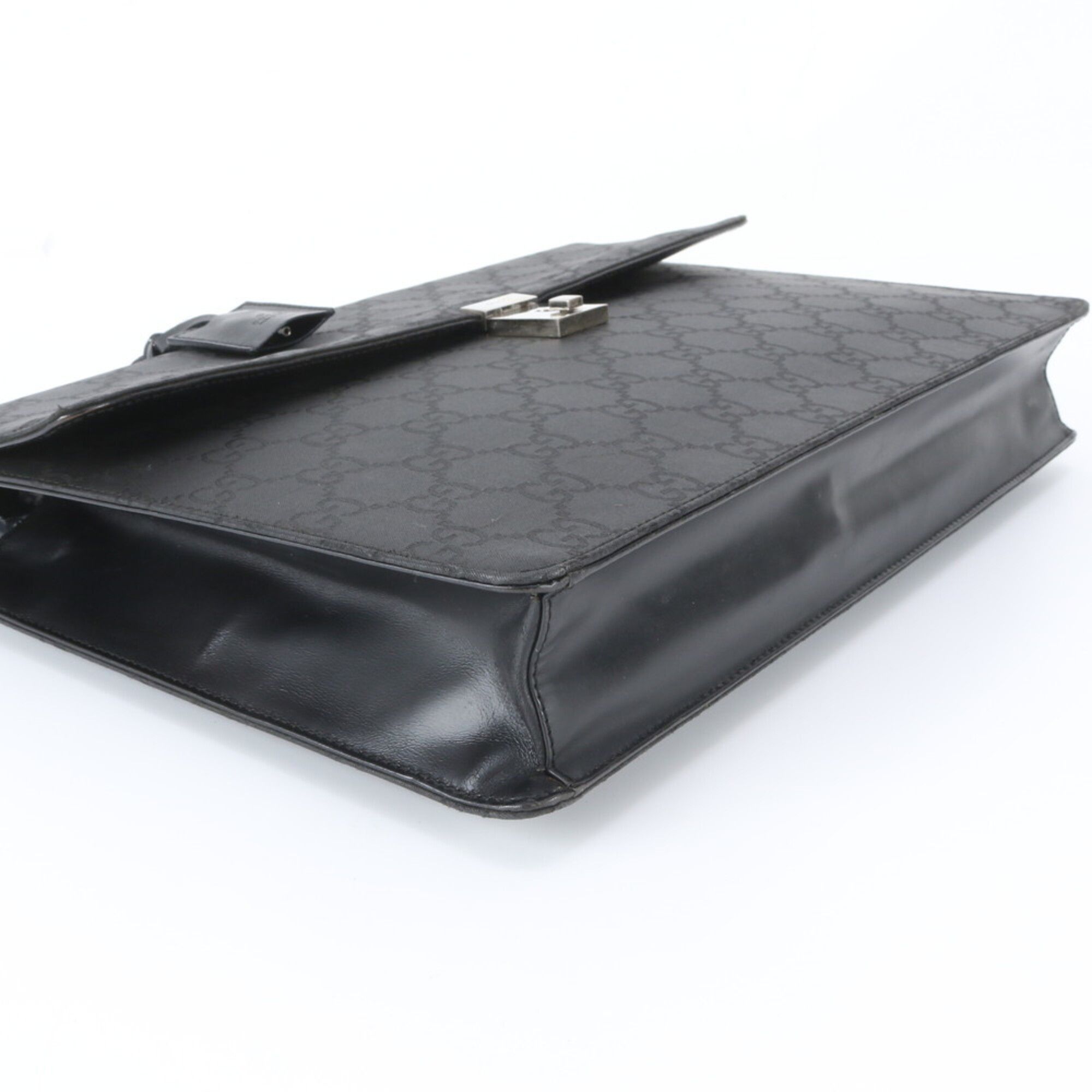 Leather Nylon Briefcase (Pre-Owned) - Gucci - Modalova