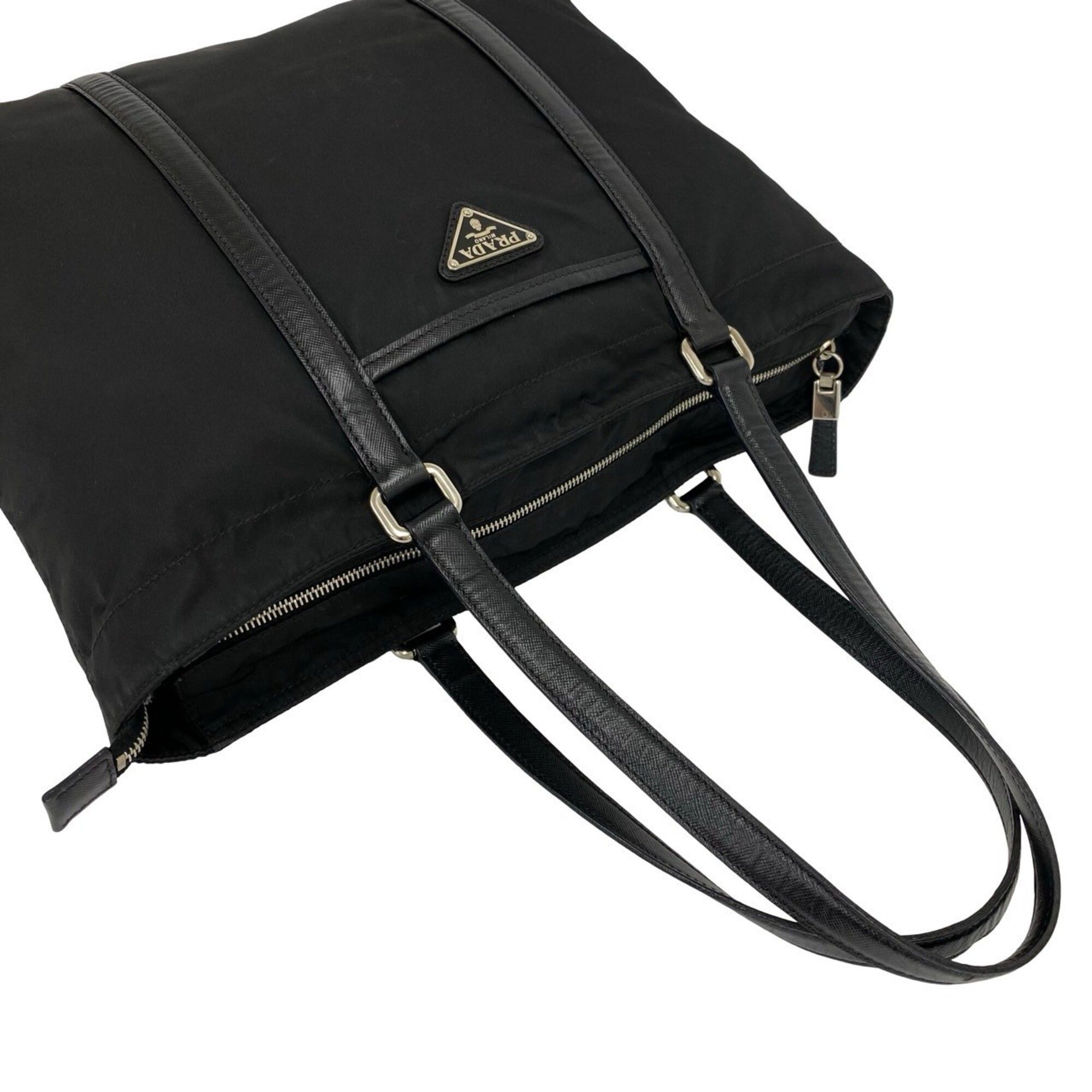 Nylon Leather Tote Bag (Pre-Owned) - Prada - Modalova