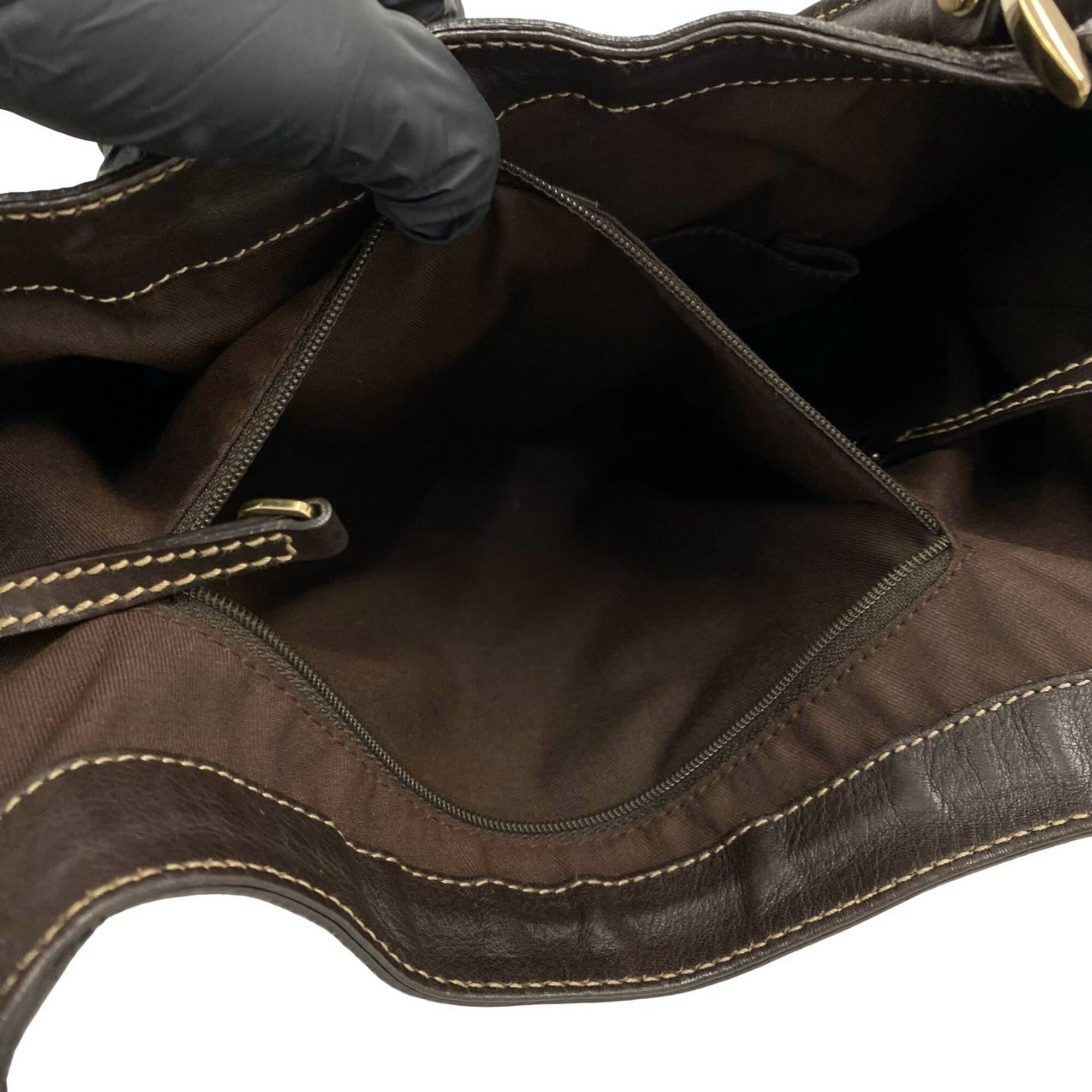 Canvas Leather Handbag Shoulder Bag Tote Bag (Pre-Owned) - Gucci - Modalova