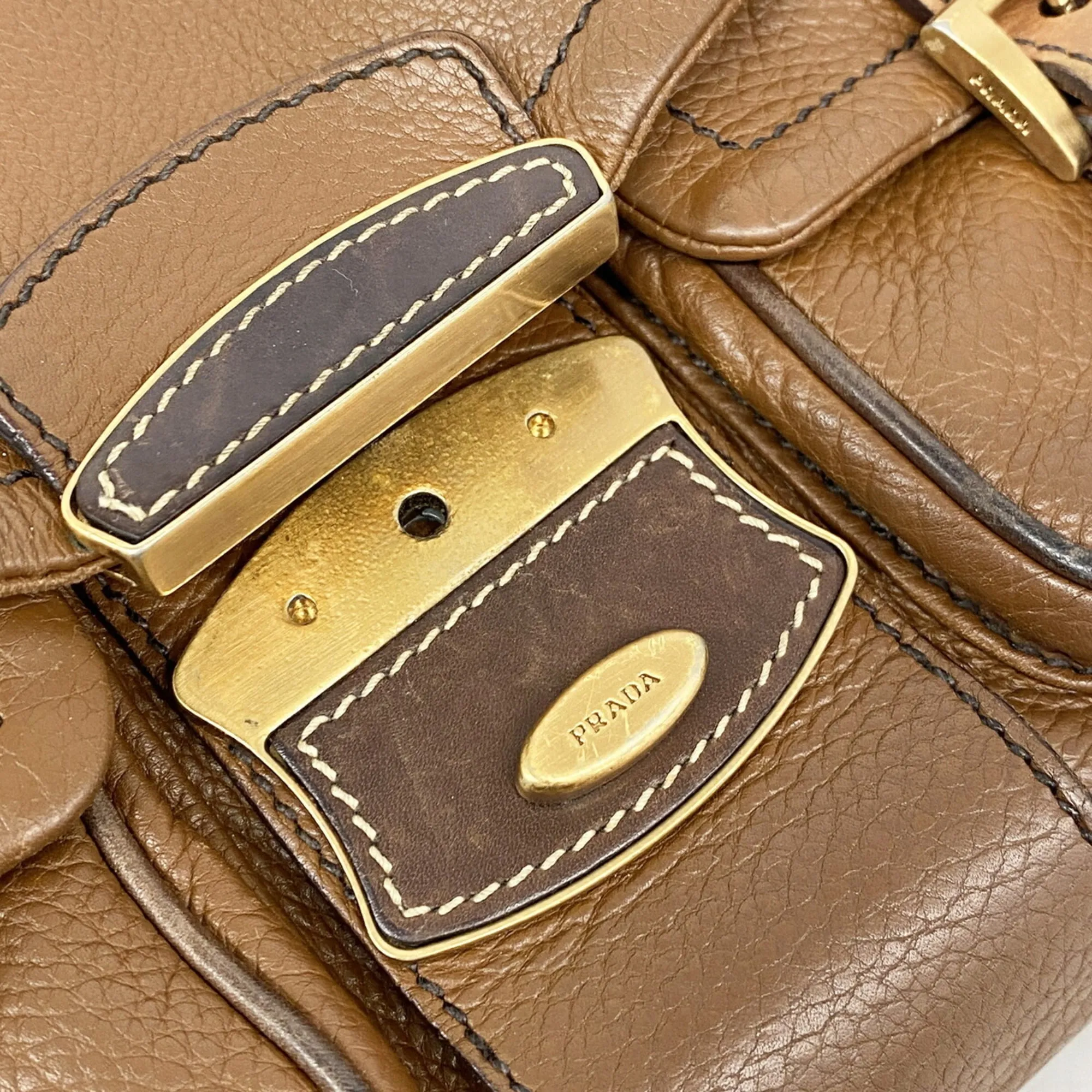 Leather Shoulder Bag (Pre-Owned) - Prada - Modalova