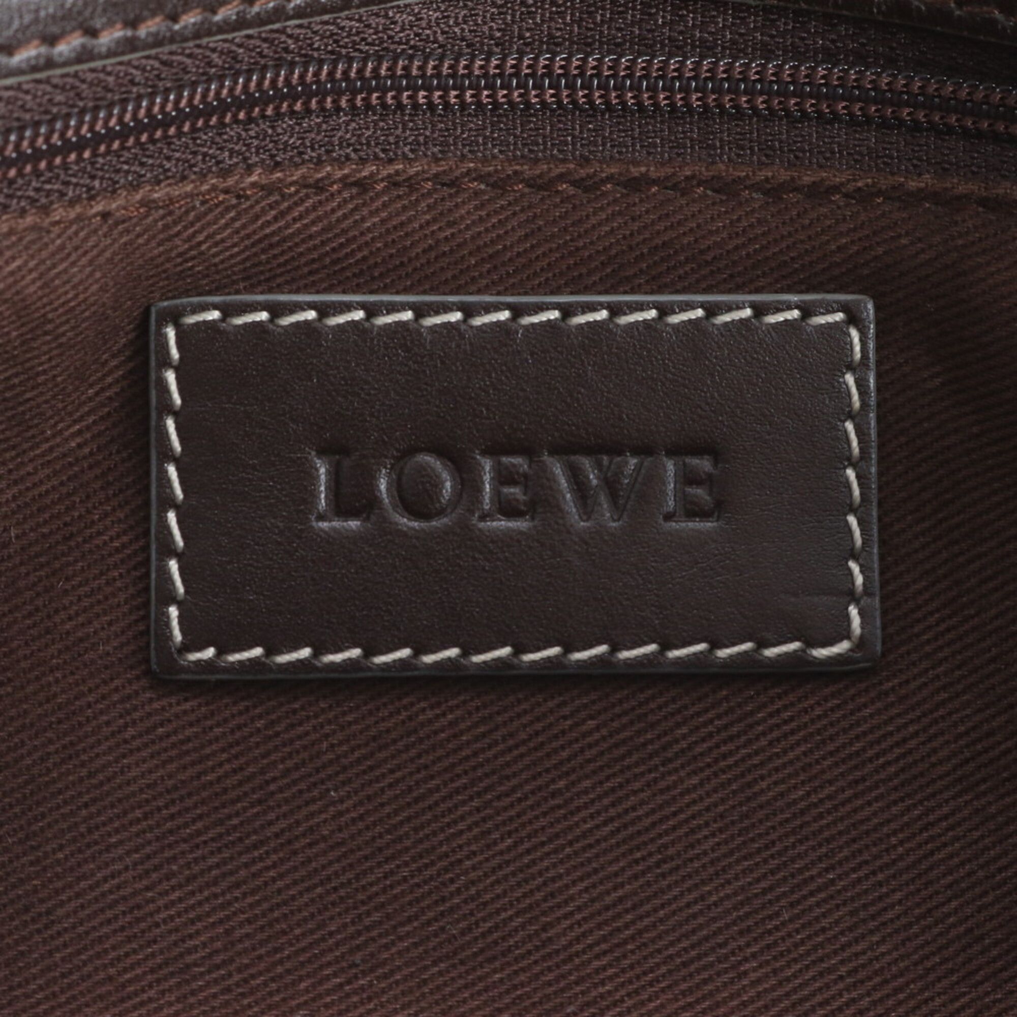 Leather Coated Canvas Handbag Shoulder Bag (Pre-Owned) - Loewe - Modalova