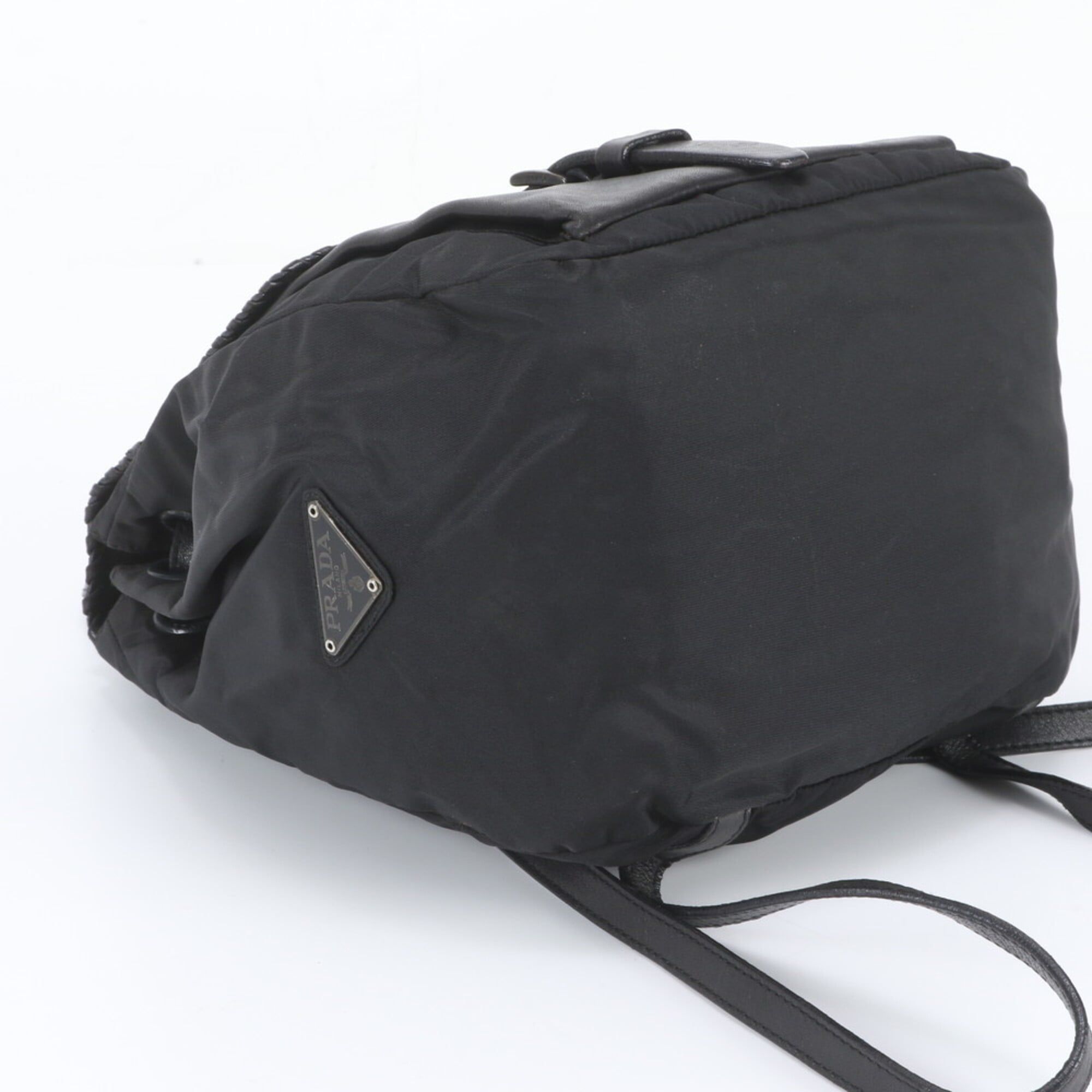 Leather Nylon Backpack (Pre-Owned) - Prada - Modalova