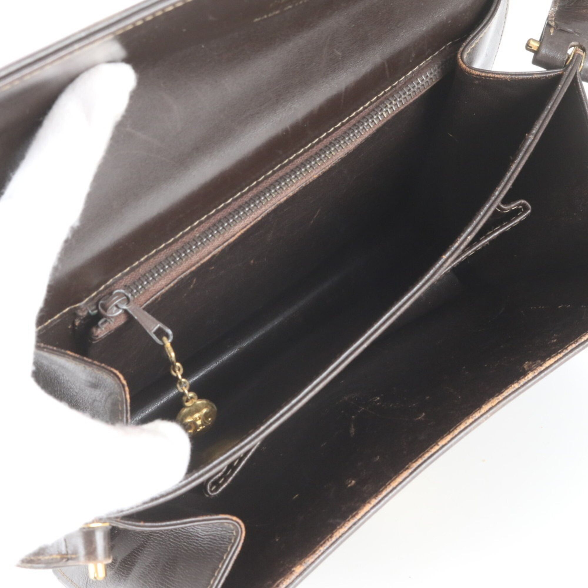Leather Canvas Handbag Shoulder Bag (Pre-Owned) - Celine - Modalova