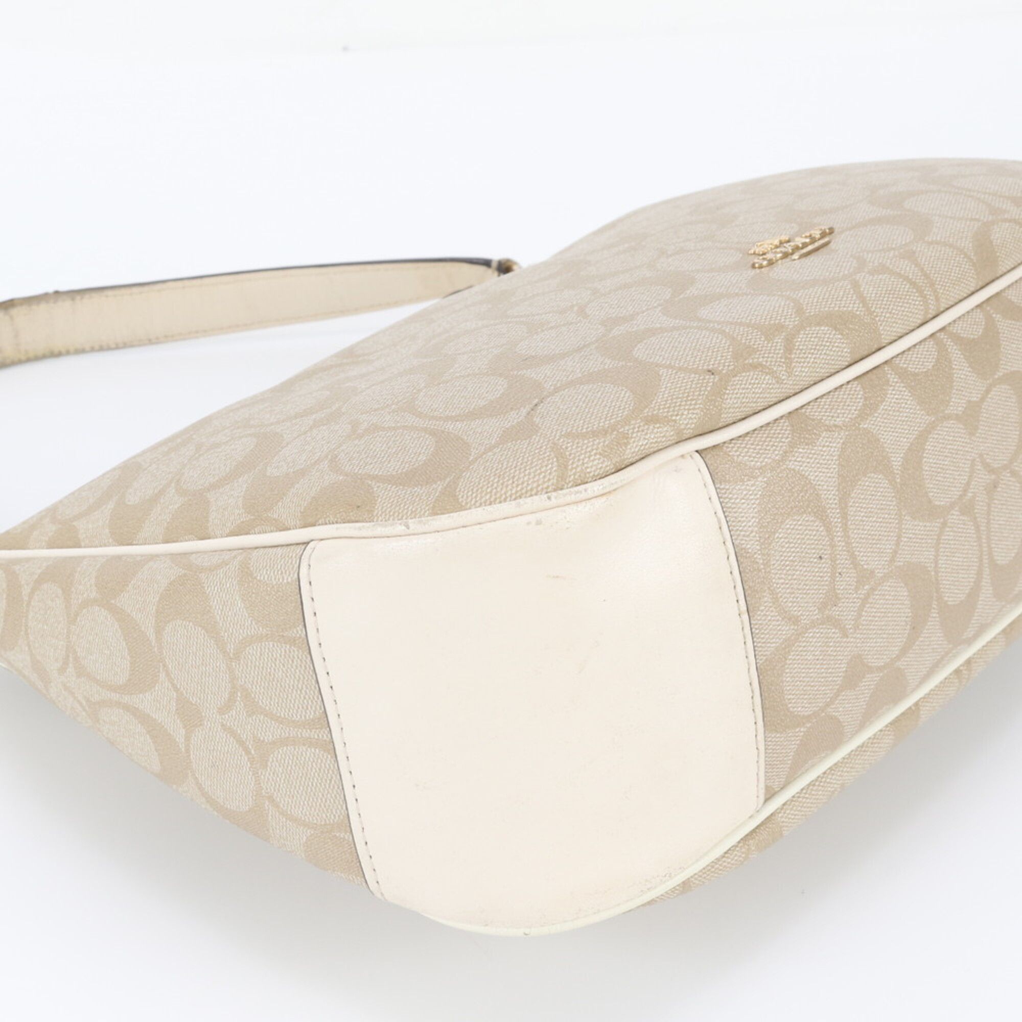 Leather Coated Canvas Handbag Shoulder Bag (Pre-Owned) - Coach - Modalova