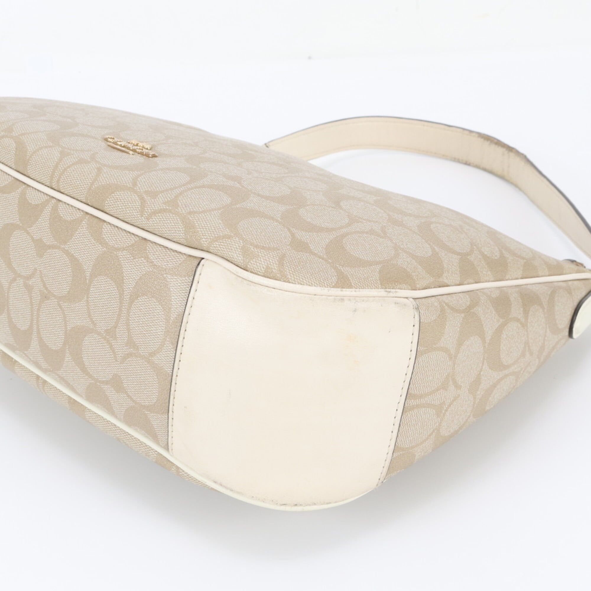 Leather Coated Canvas Handbag Shoulder Bag (Pre-Owned) - Coach - Modalova