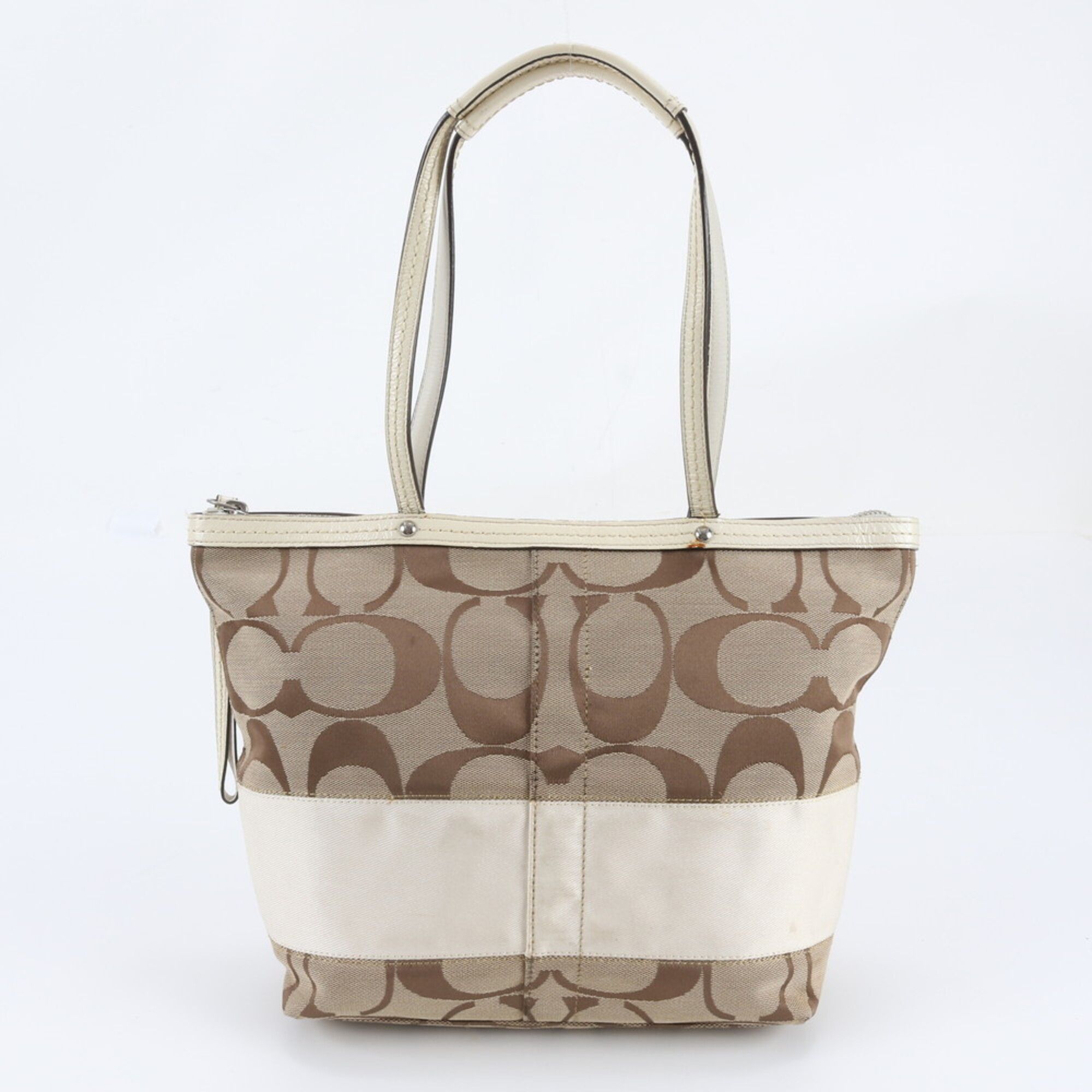 Leather Canvas Handbag Shoulder Bag Tote Bag (Pre-Owned) - Coach - Modalova