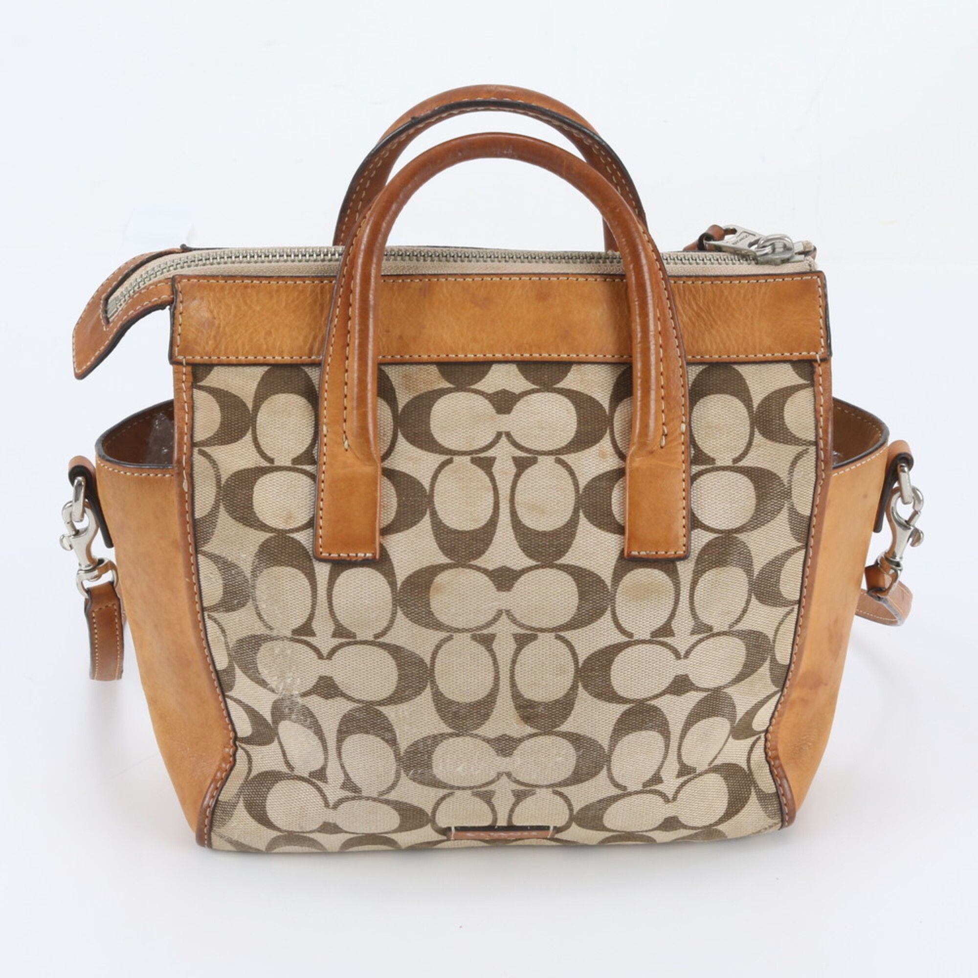 Leather Canvas Handbag Shoulder Bag (Pre-Owned) - Coach - Modalova