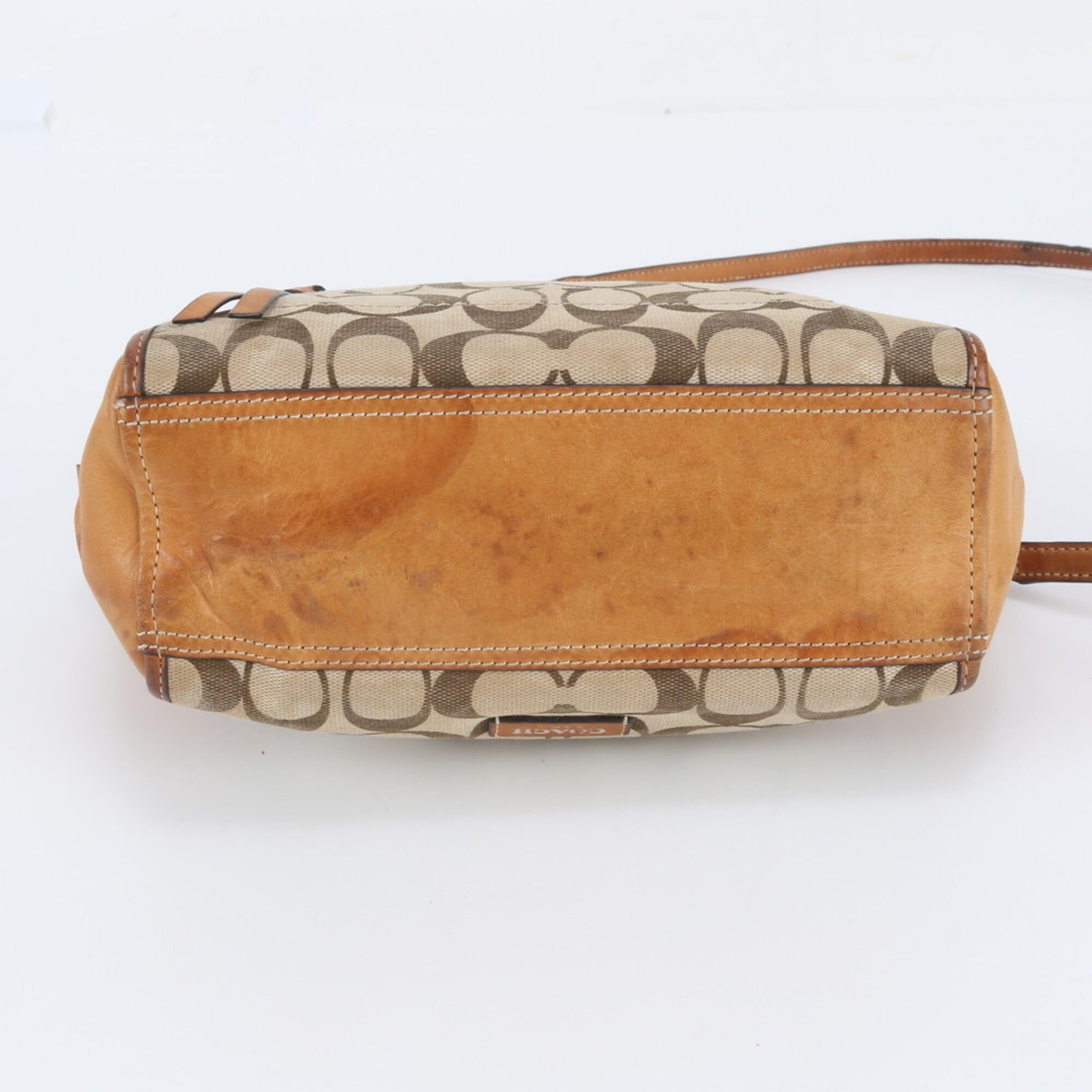 Leather Canvas Handbag Shoulder Bag (Pre-Owned) - Coach - Modalova
