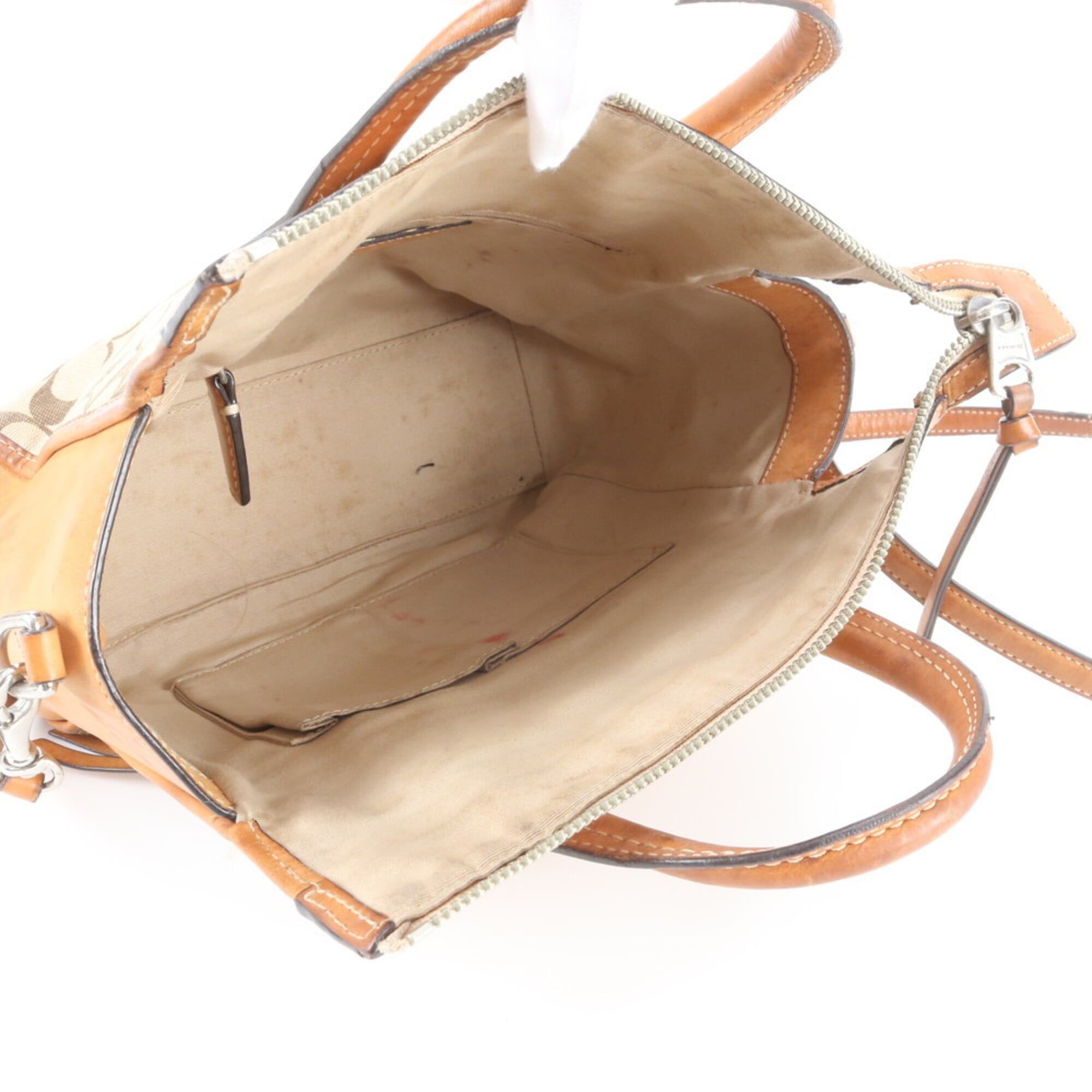 Leather Canvas Handbag Shoulder Bag (Pre-Owned) - Coach - Modalova
