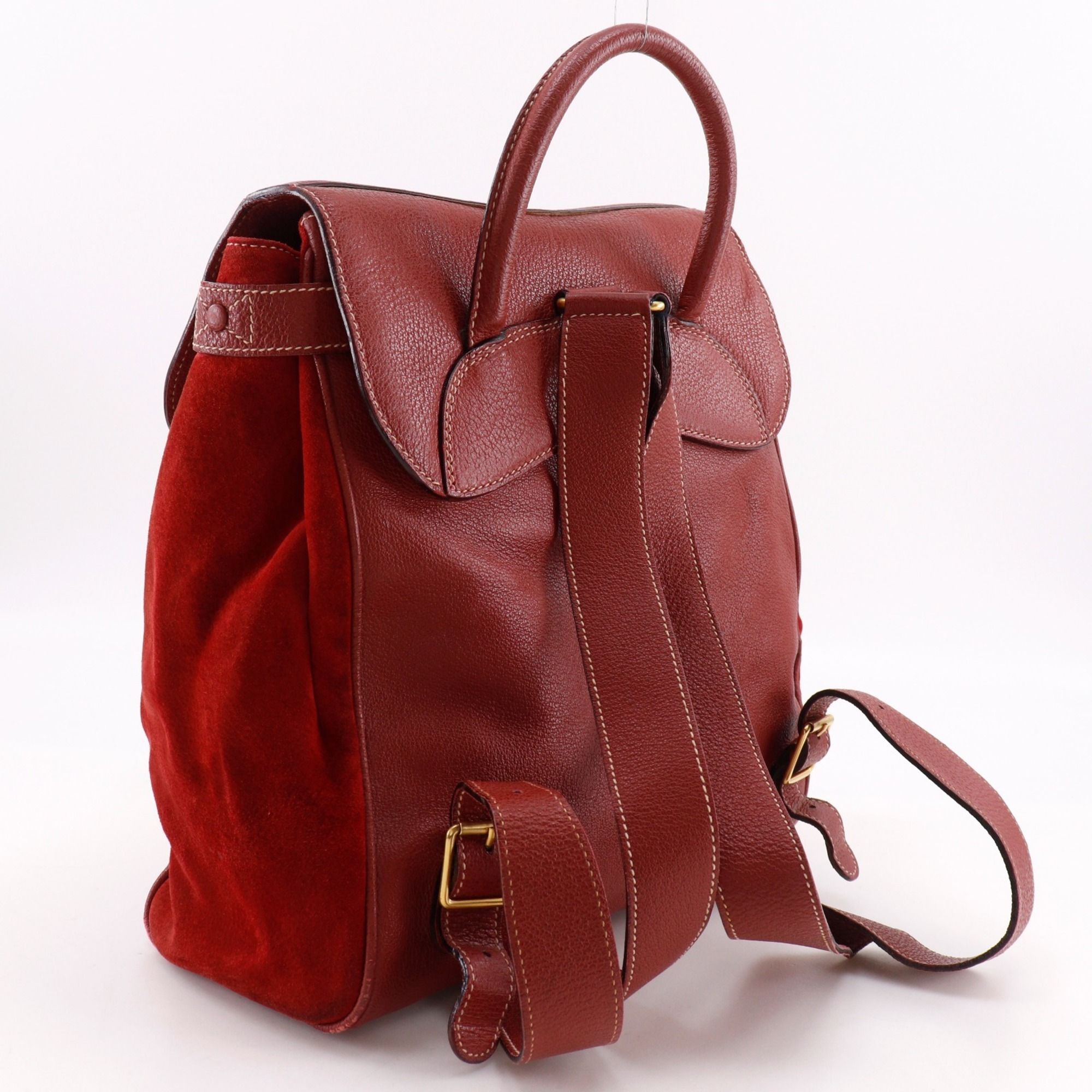 Suede Leather Backpack (Pre-Owned) - Gucci - Modalova