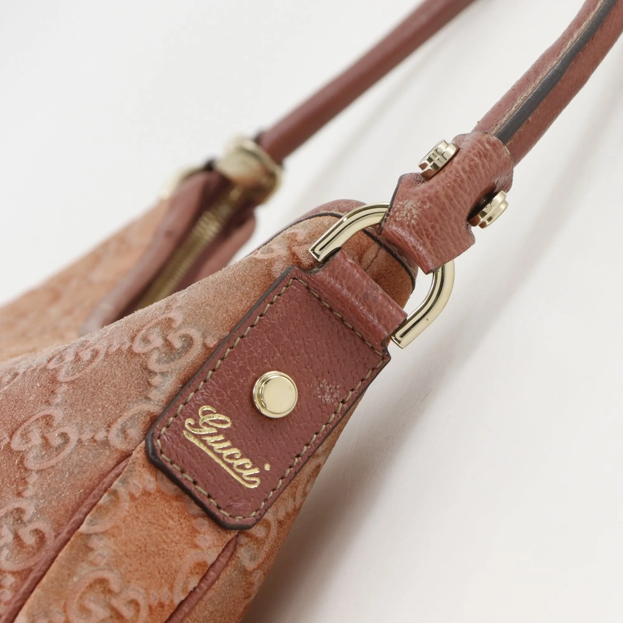 Suede Shoulder Bag (Pre-Owned) - Gucci - Modalova