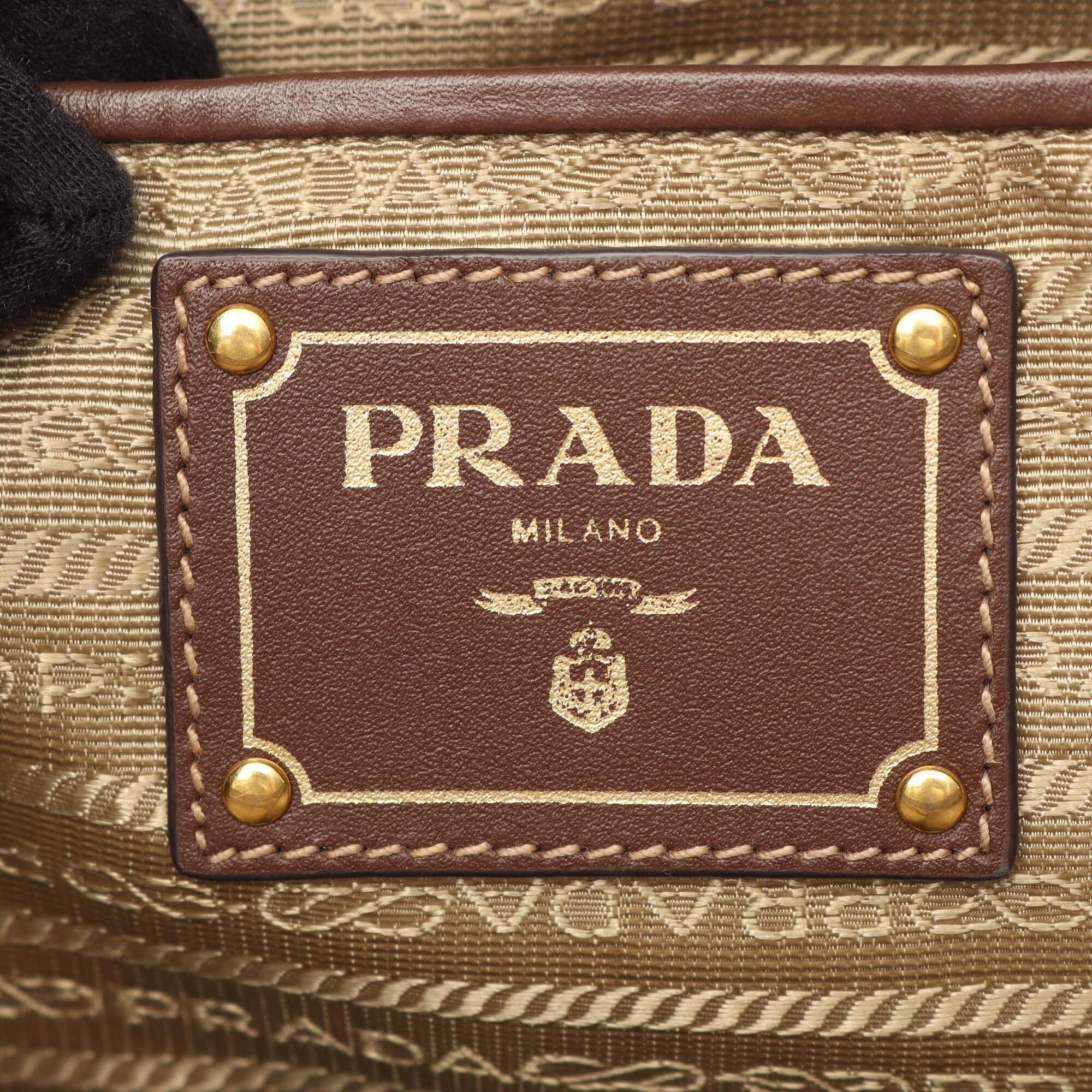 Canvas Leather Tote Bag (Pre-Owned) - Prada - Modalova