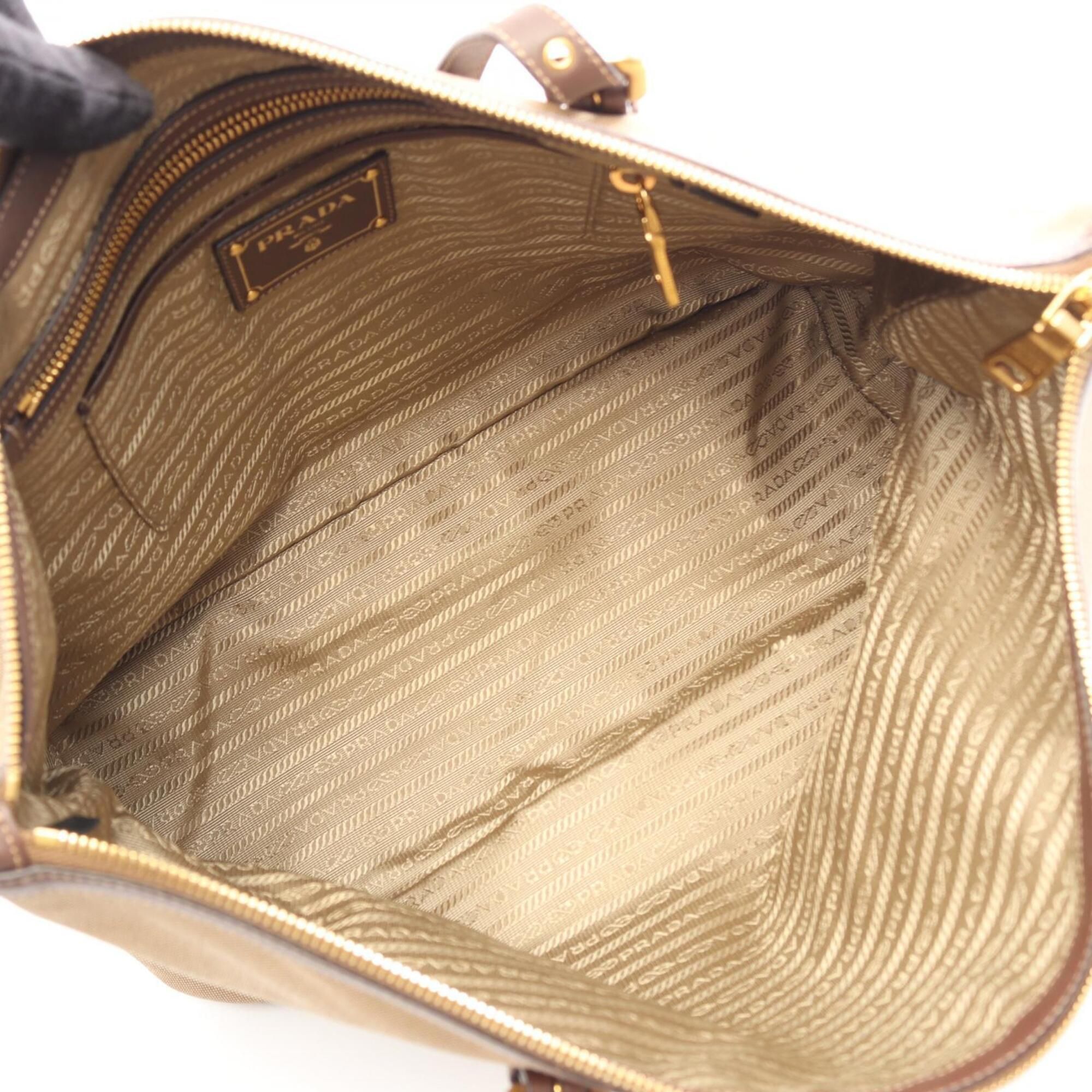 Canvas Leather Tote Bag (Pre-Owned) - Prada - Modalova