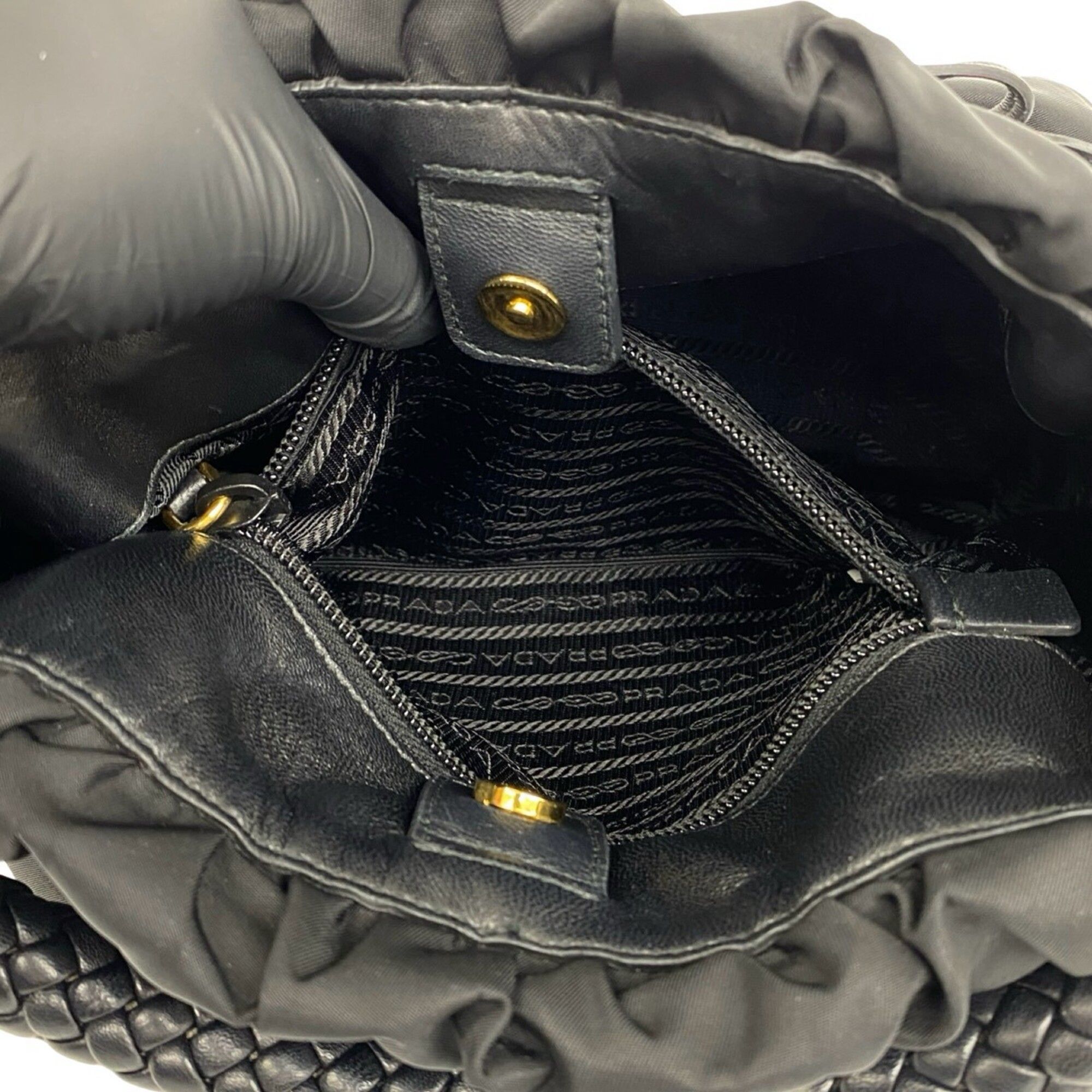Nylon Leather Handbag Shoulder Bag (Pre-Owned) - Prada - Modalova