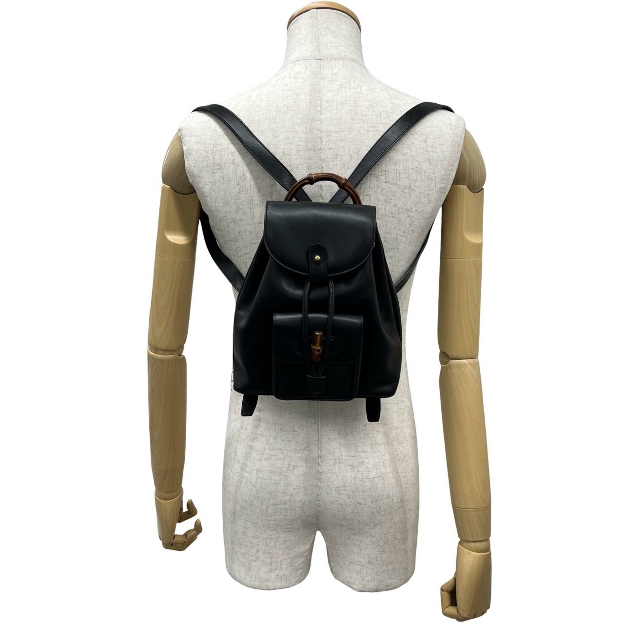 Leather Bamboo Backpack (Pre-Owned) - Gucci - Modalova