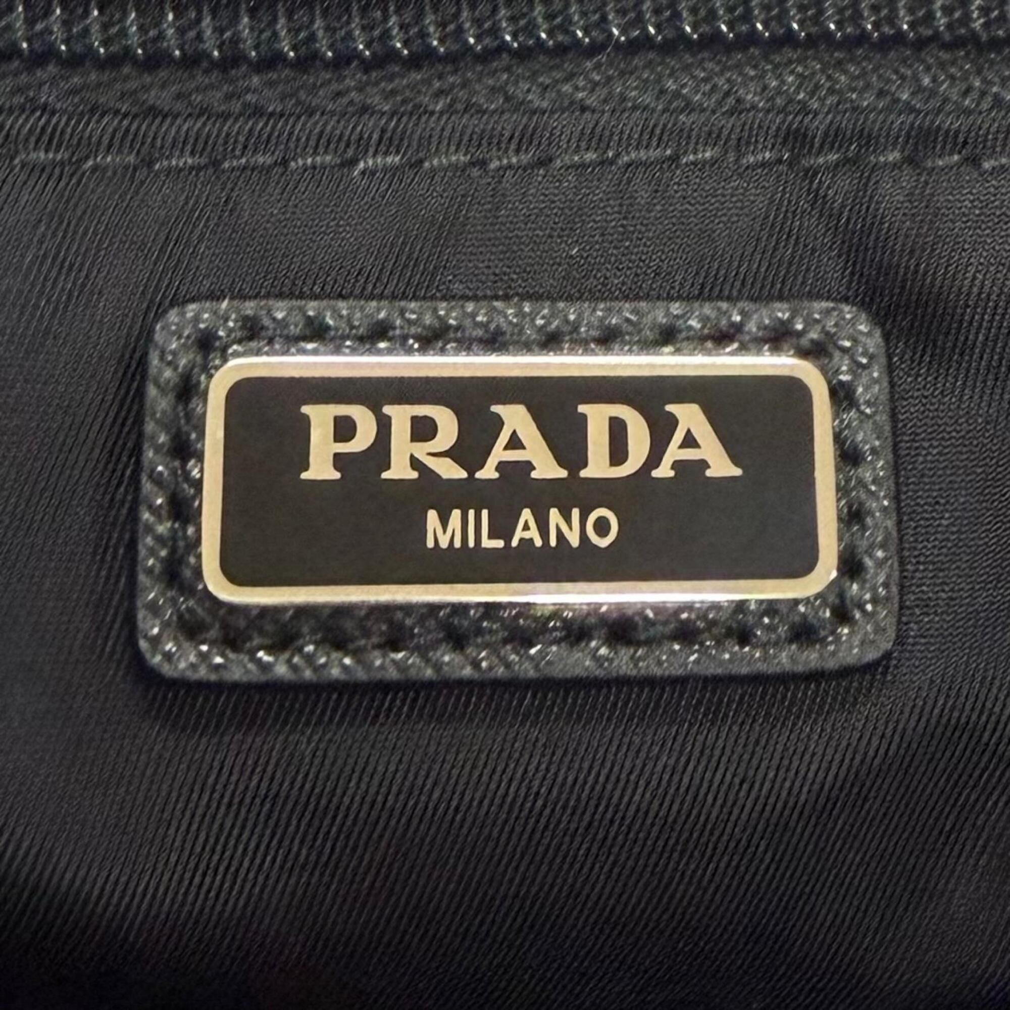 Nylon Leather Clutch Bag (Pre-Owned) - Prada - Modalova