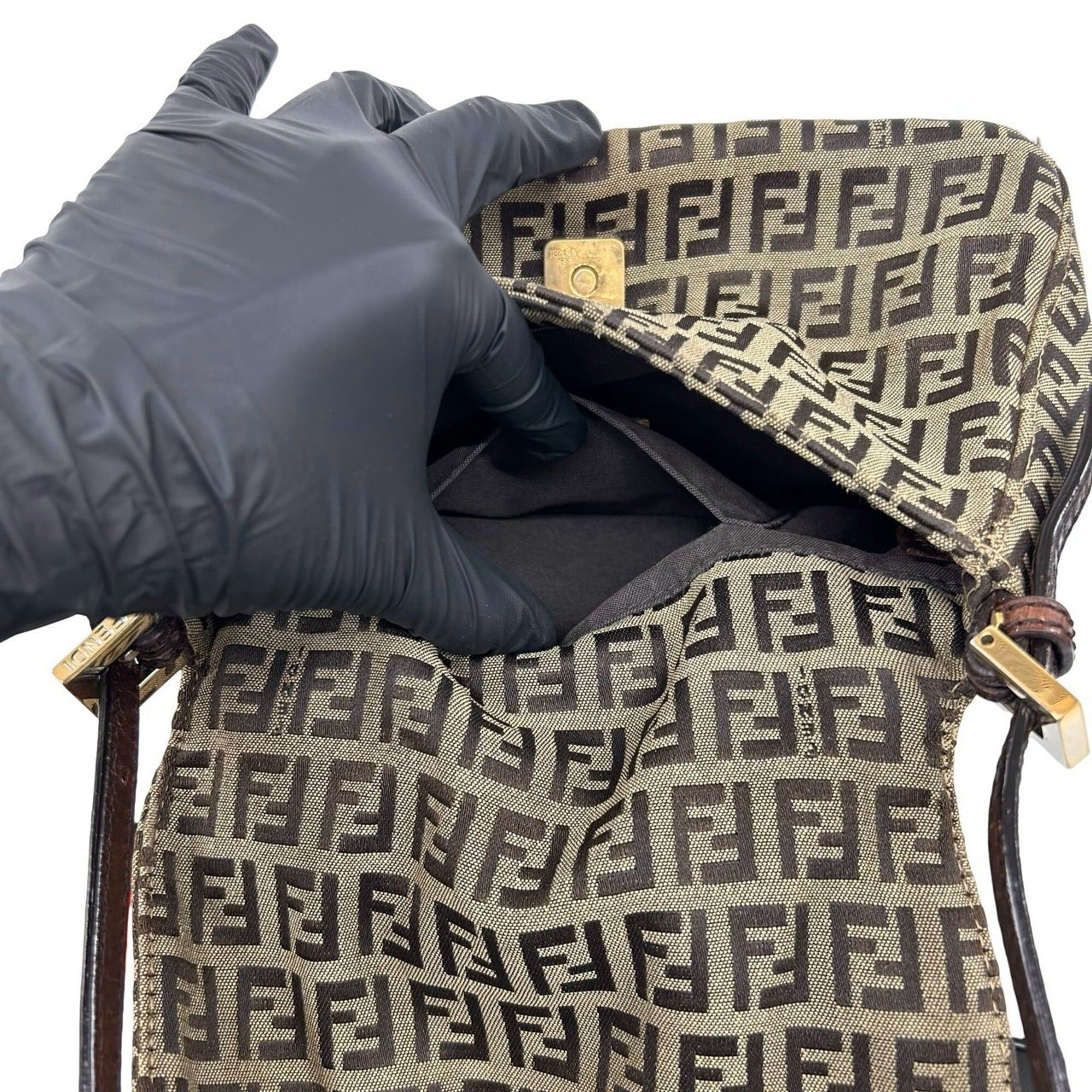 Canvas Leather Shoulder Bag (Pre-Owned) - Fendi - Modalova