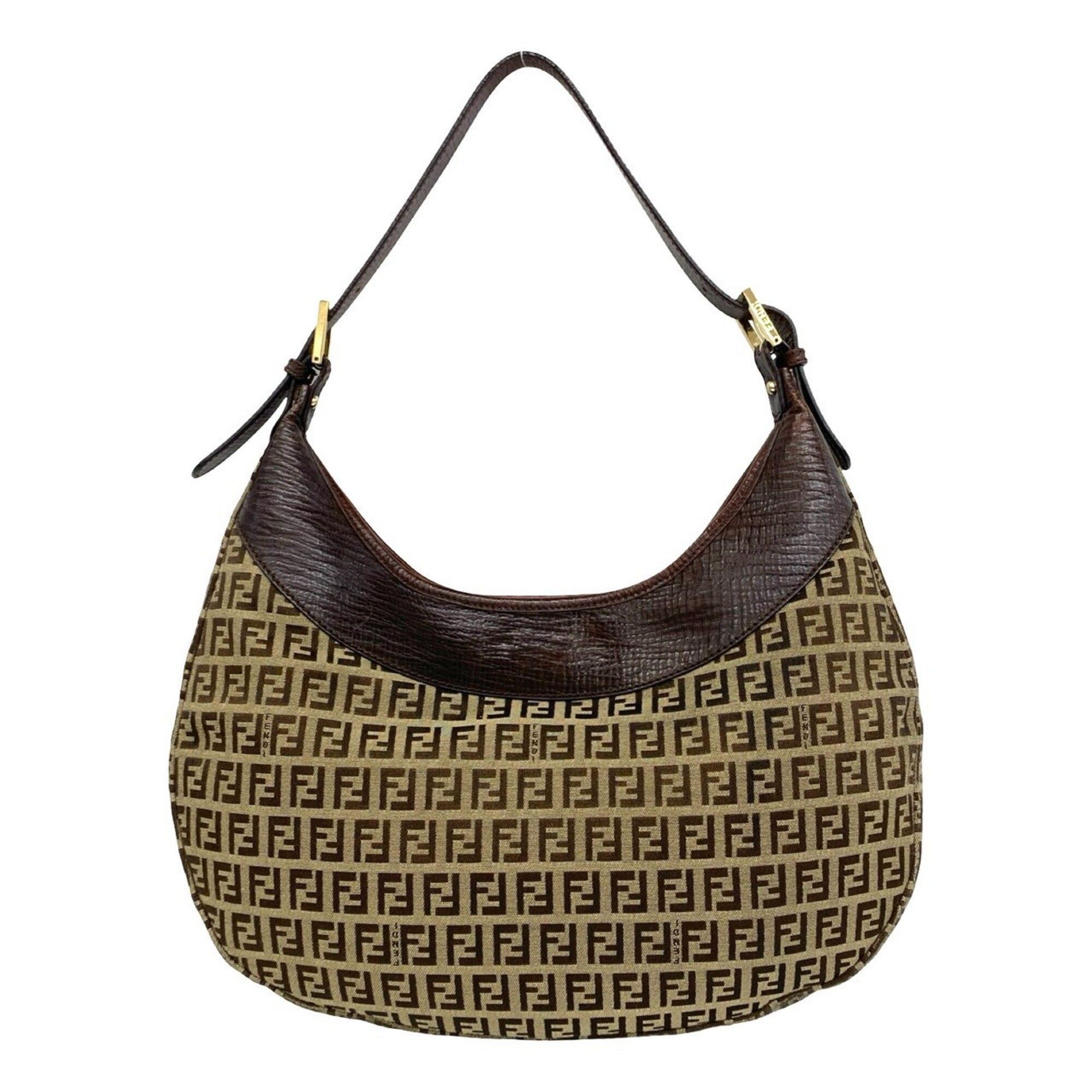 Leather Canvas Shoulder Bag (Pre-Owned) - Fendi - Modalova