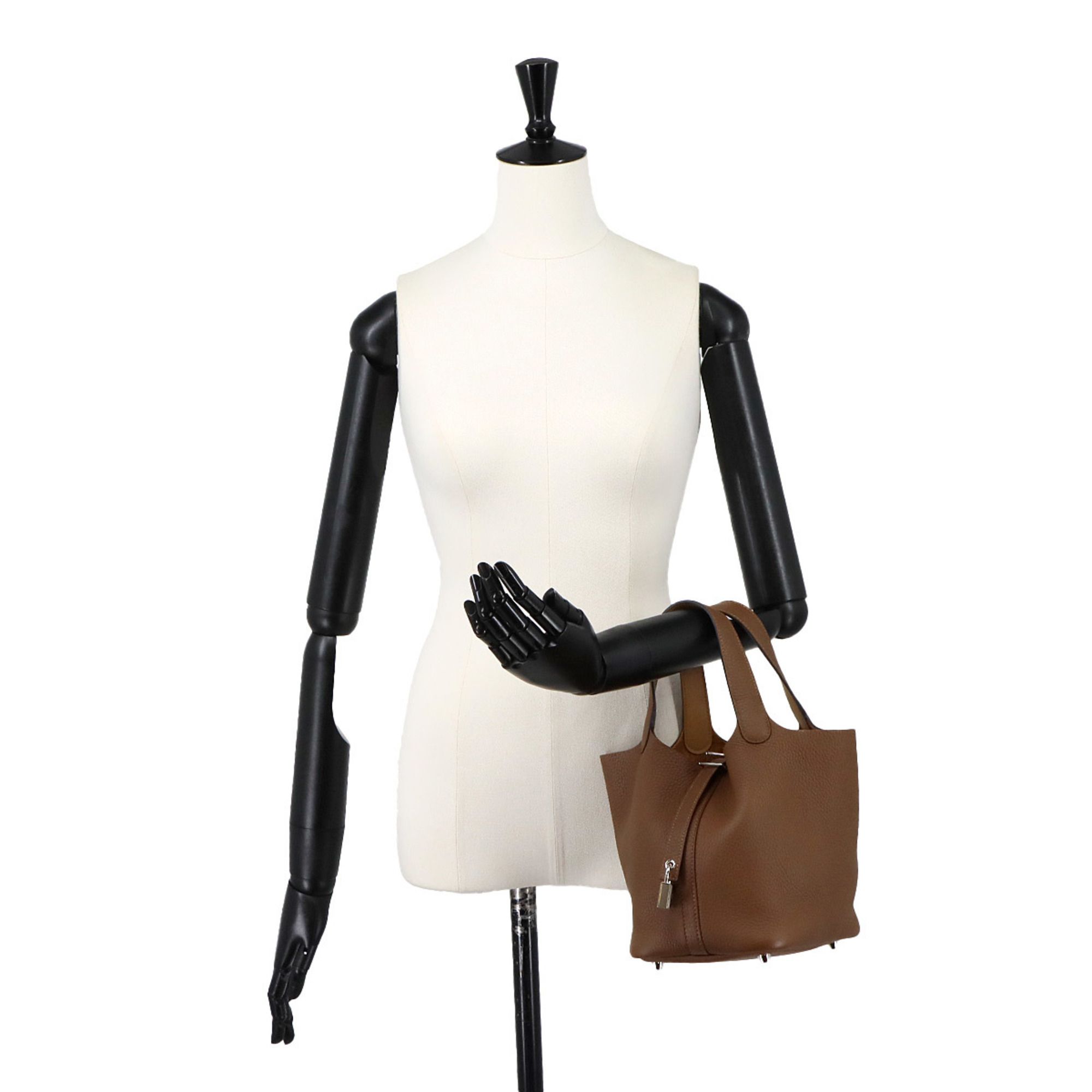 Picotin Taurillon Clemence Leather Swift Leather Handbag (Pre-Owned) - Hermes - Modalova