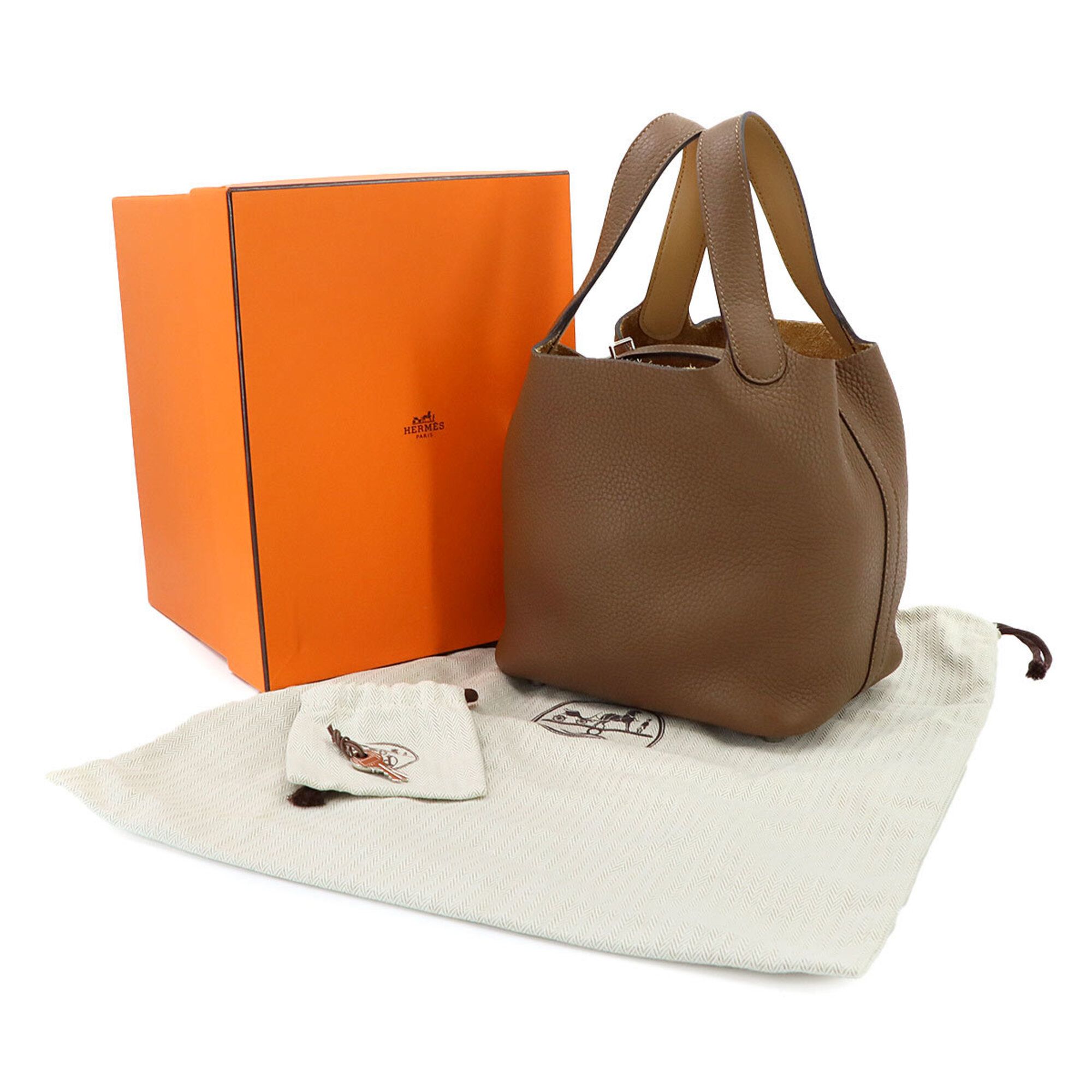 Picotin Taurillon Clemence Leather Swift Leather Handbag (Pre-Owned) - Hermes - Modalova