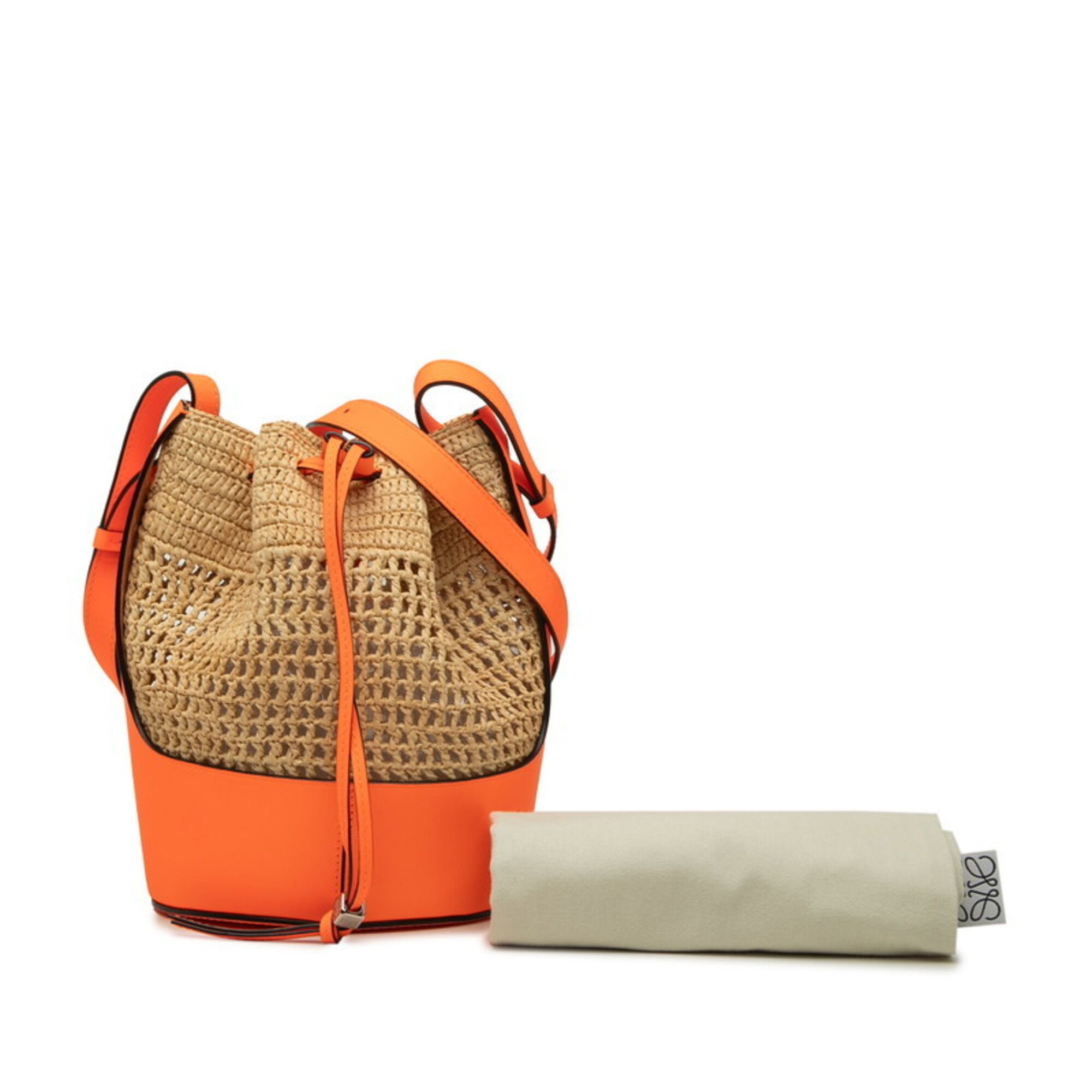 Raffia Leather Shoulder Bag (Pre-Owned) - Loewe - Modalova