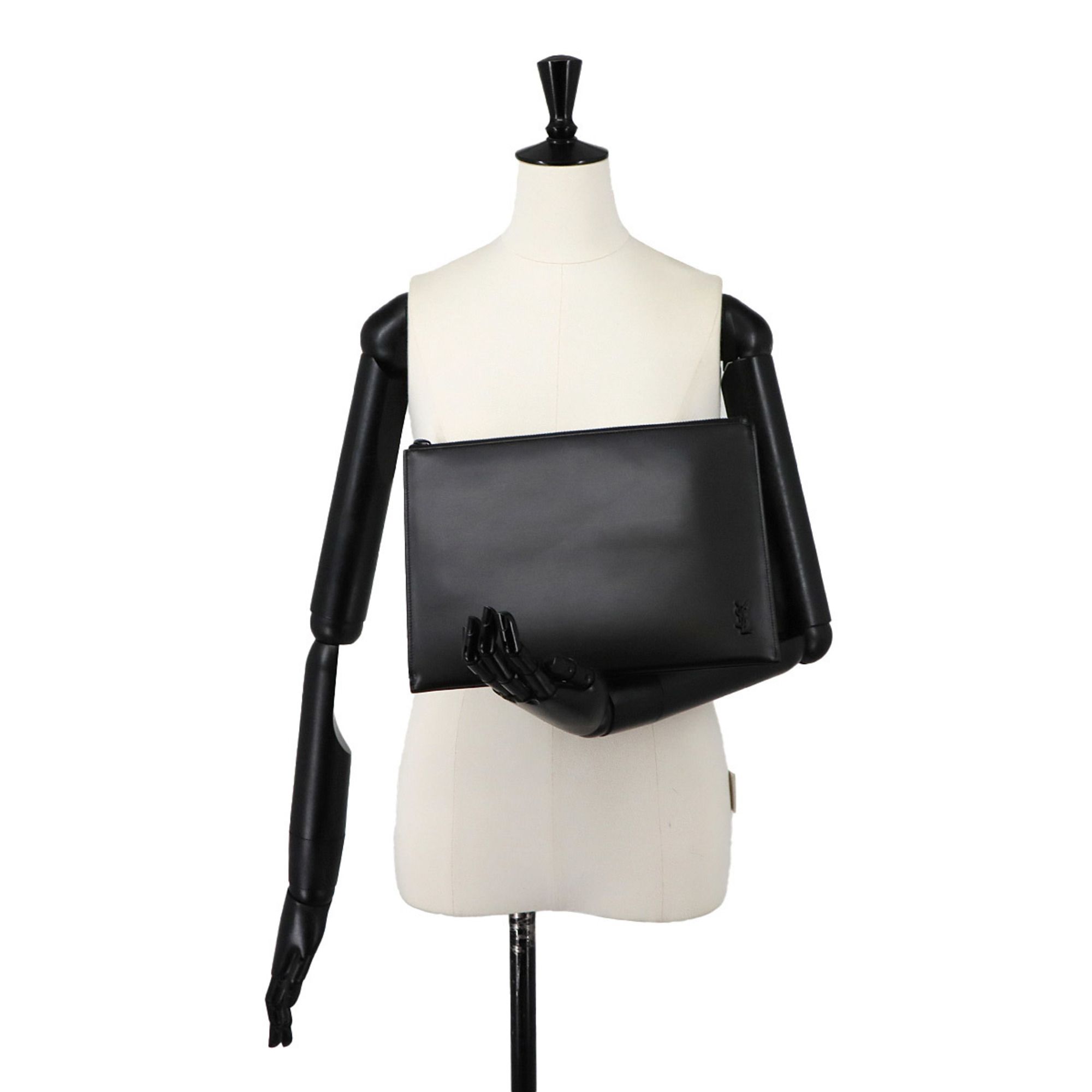 Leather Clutch Bag Handbag (Pre-Owned) - Saint Laurent - Modalova