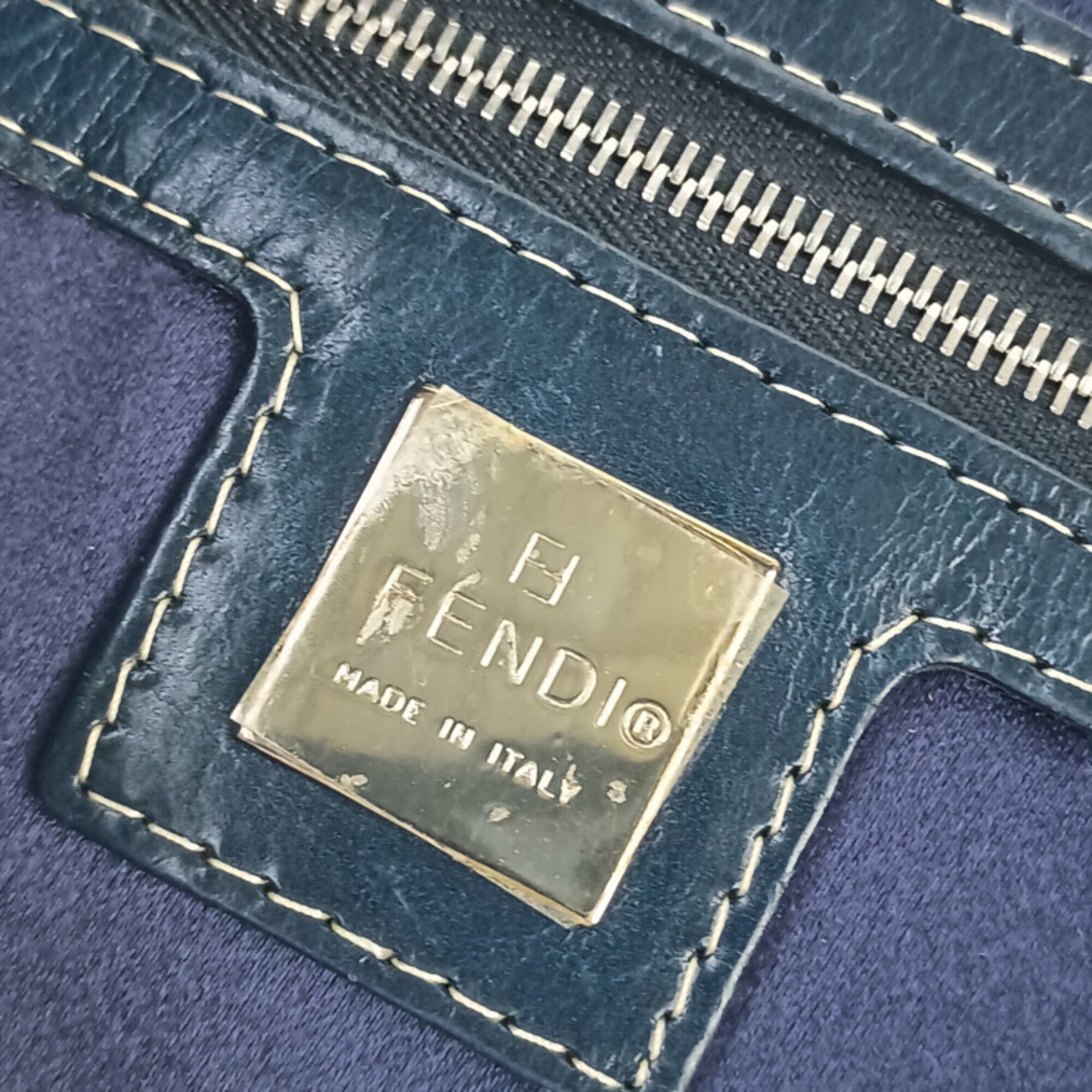 Zucca Canvas Leather Handbag Shoulder Bag (Pre-Owned) - Fendi - Modalova