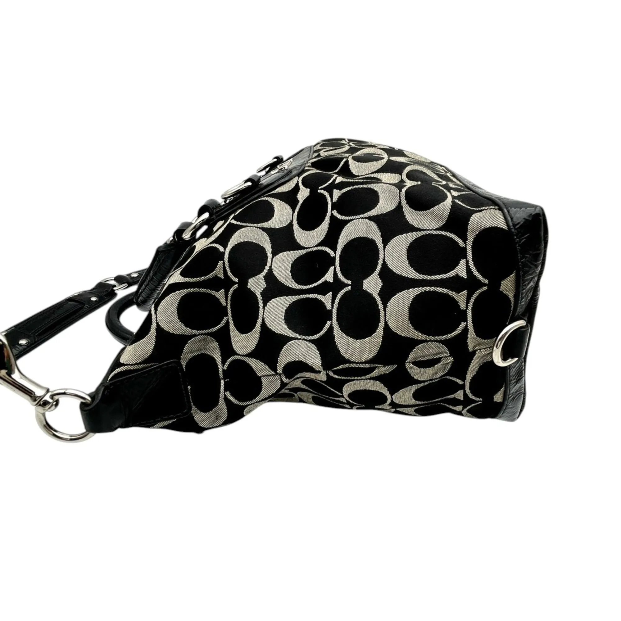 Canvas Patent Leather Handbag Shoulder Bag (Pre-Owned) - Coach - Modalova