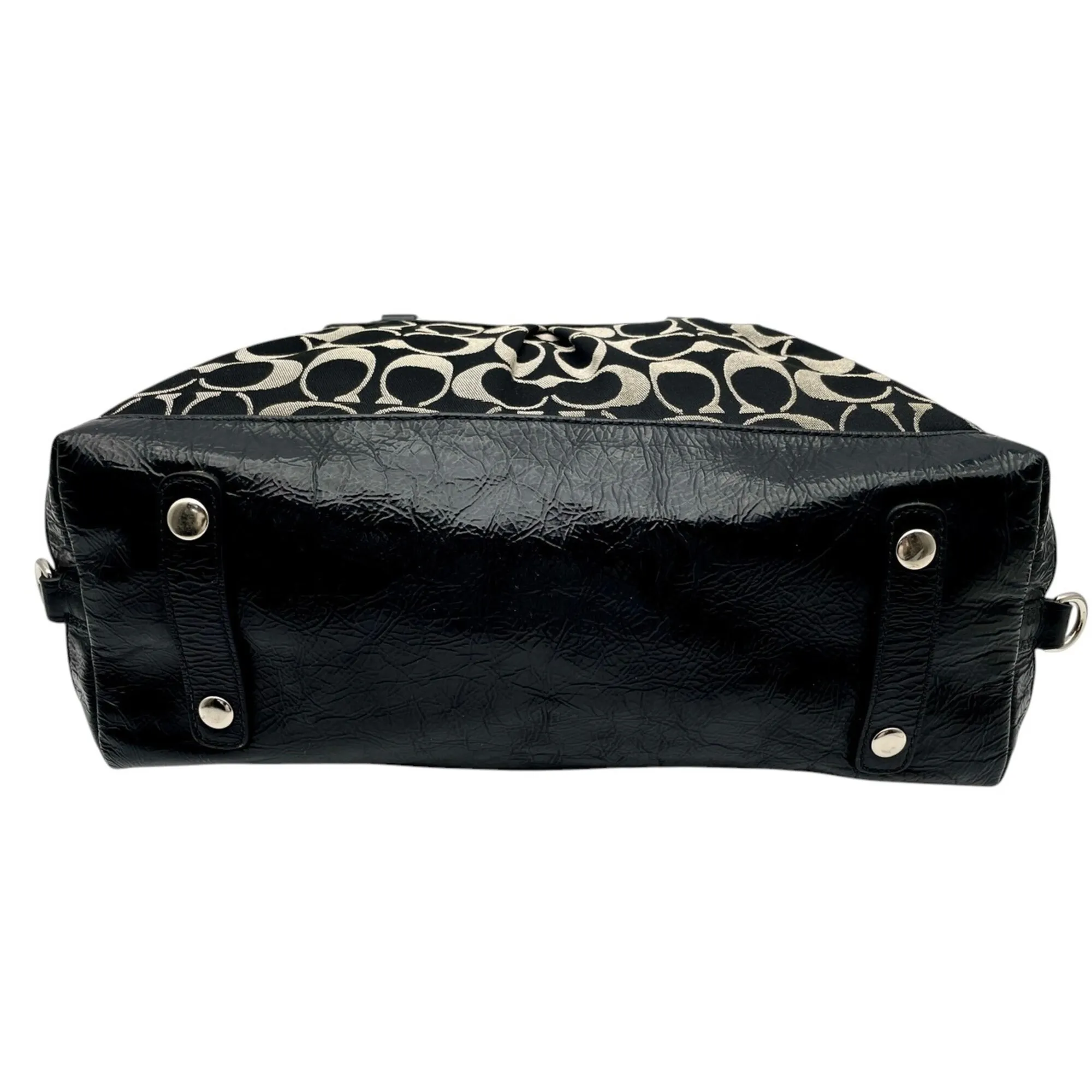 Canvas Patent Leather Handbag Shoulder Bag (Pre-Owned) - Coach - Modalova